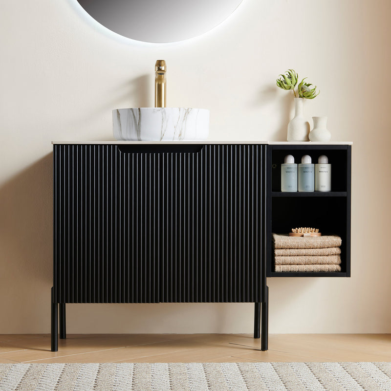 Turio 42" Bathroom Freestanding and Wall Mounted Storage Cabinet by HouseOfZazla