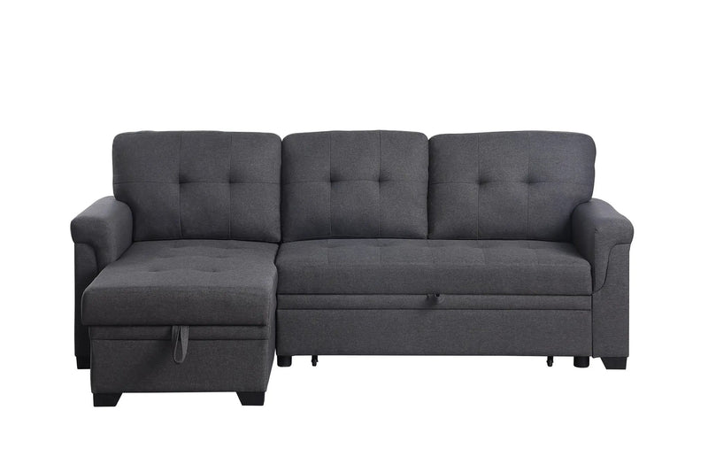 Lucca - Reversible Sleeper Sectional Sofa With Storage Chaise by HouseOfZazla