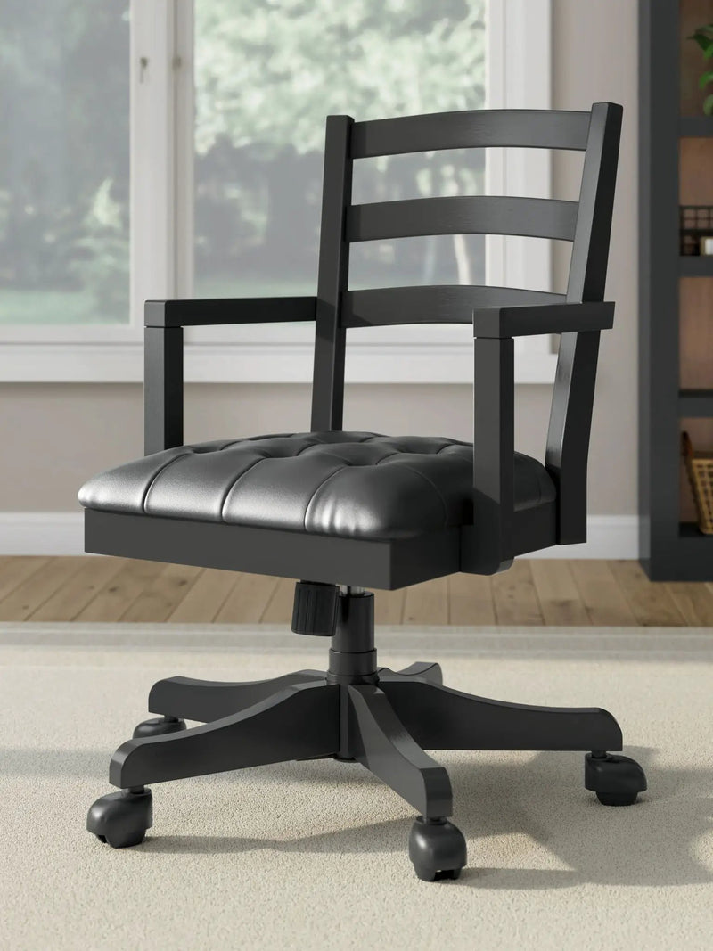 Wildenauer - Home Office Swivel Desk Chair - Brown / Black by Unique Piece Furniture