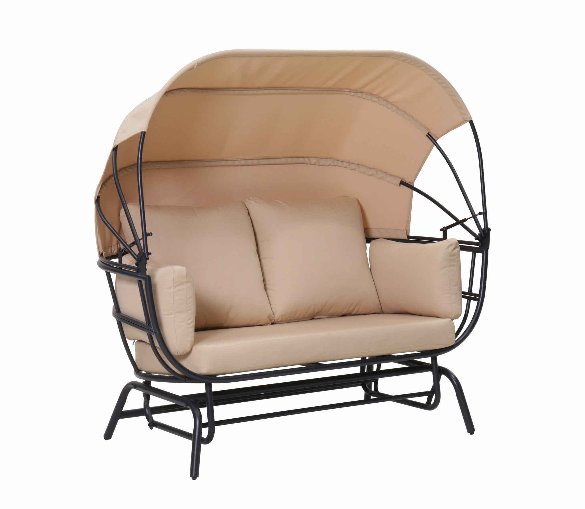 2-Person Outdoor Swing Chair with Adjustable Canopy by HouseOfZazla