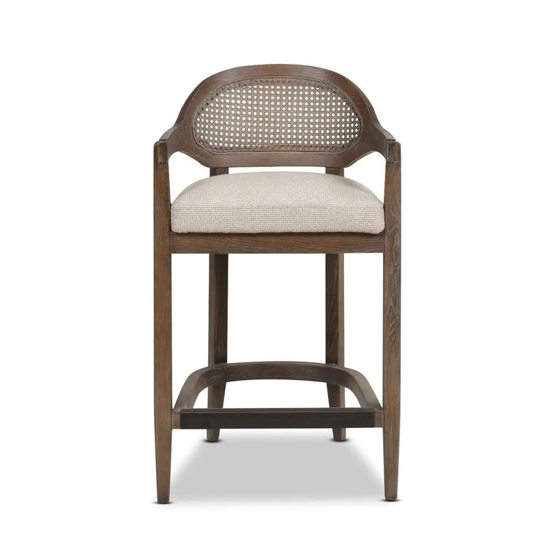 Americana - Mid-Century Modern Cane Back Counter Stool by HouseOfZazla