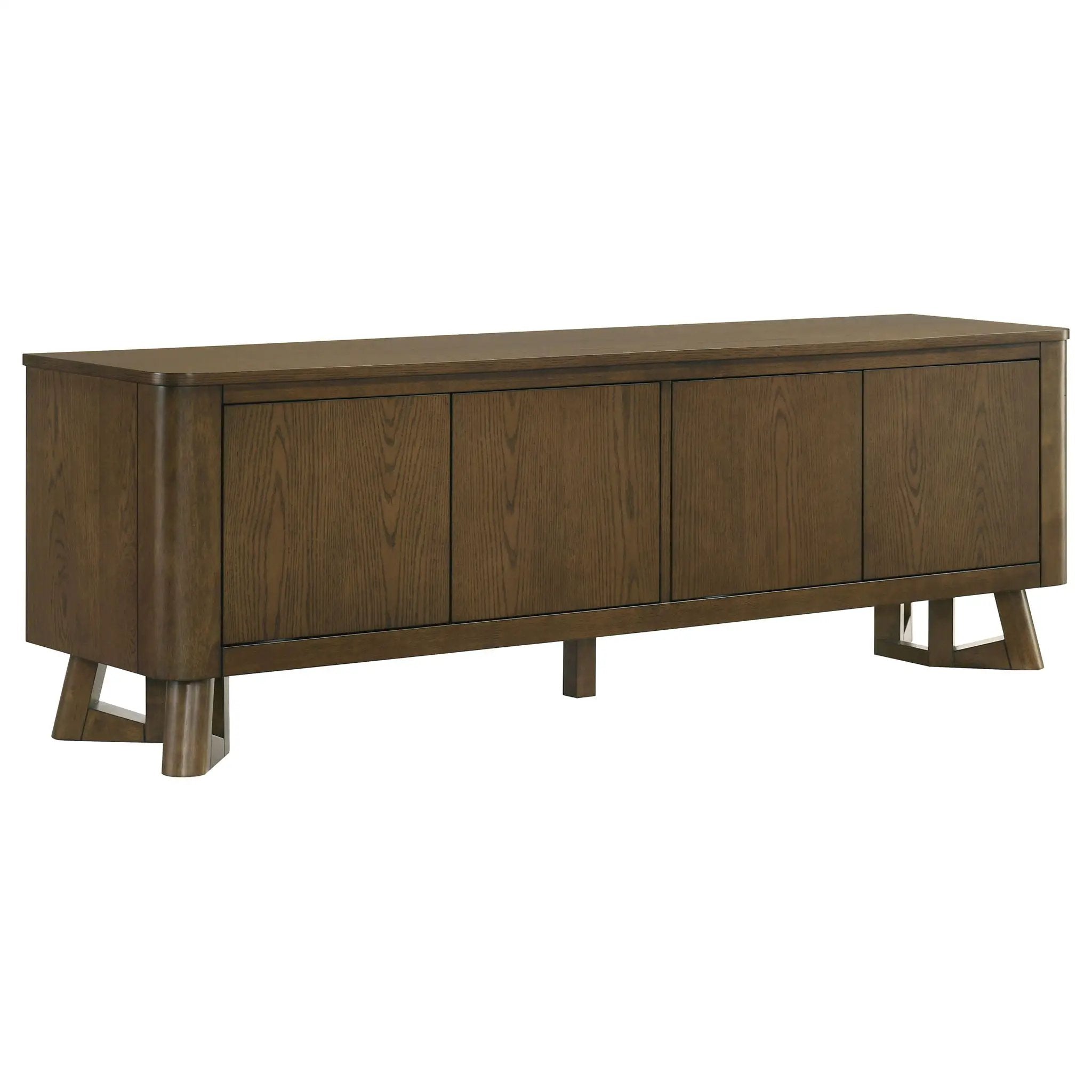 Trotter 71-inch 4-Door Wood TV Stand Media Console Brown by Unique Piece Furniture