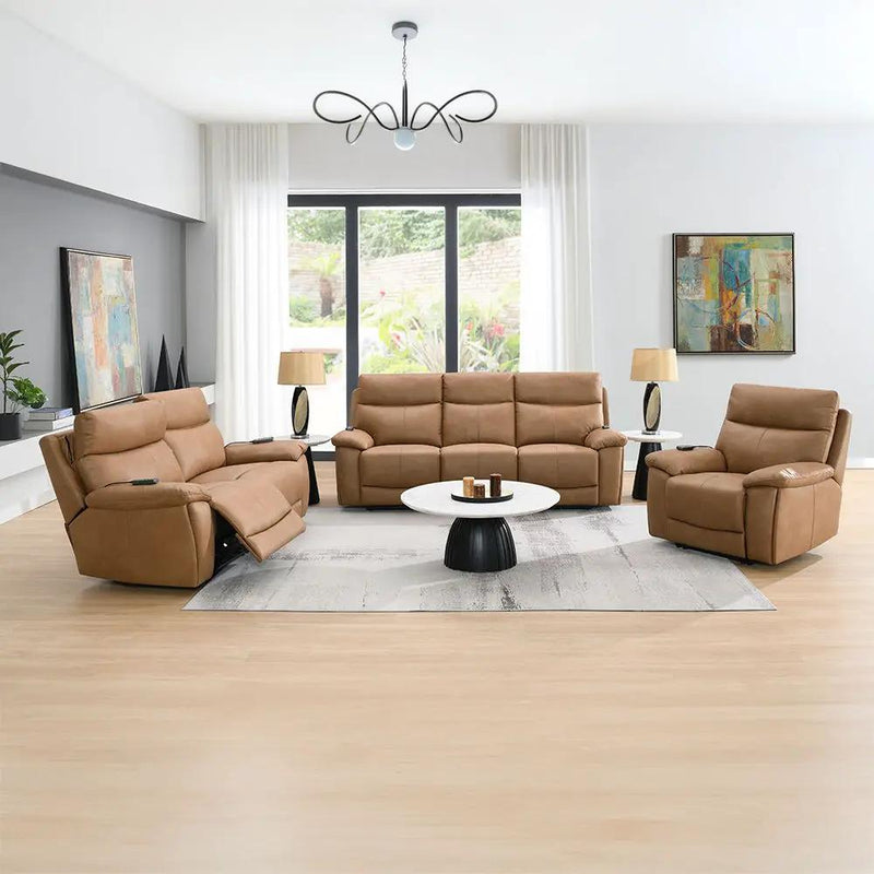 Chavis - Power Motion Loveseat With USB & Power Headrest - Brown by Unique Piece Furniture