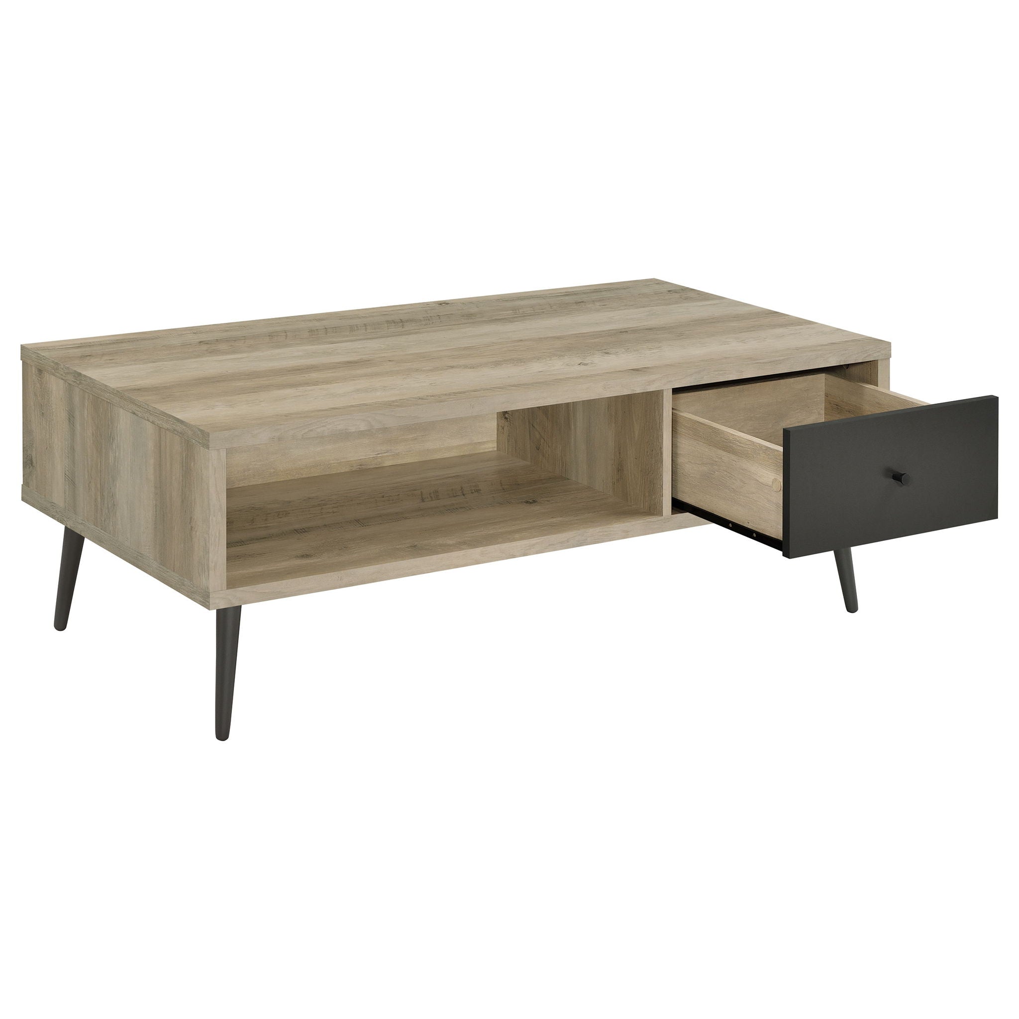 Welsh 1-drawer Engineered Wood Coffee Table Distressed Pine by Unique Piece Furniture