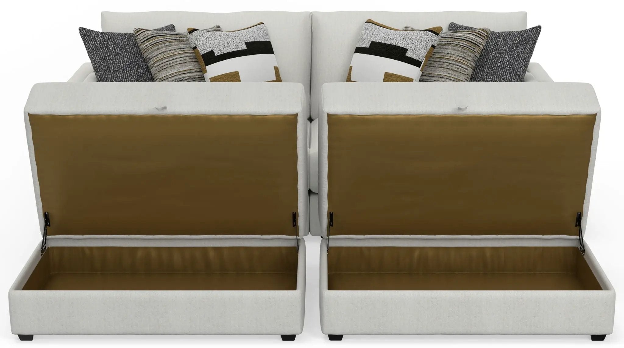 Trevor - Extra Deep Oversized Sofa With Included Storage Cocktail Ottoman by Unique Piece Furniture