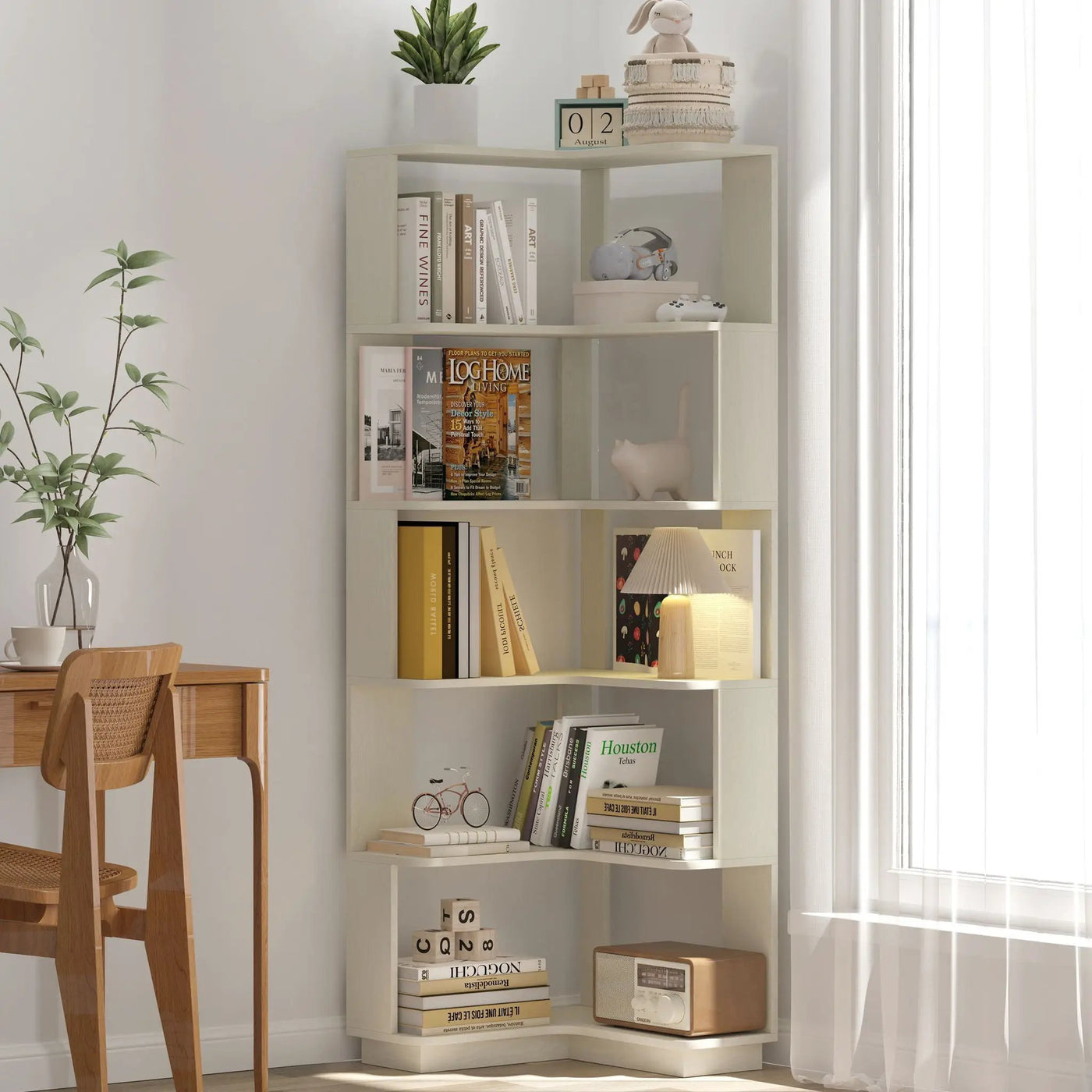 L-Shaped Corner Bookshelf by HouseOfZazla