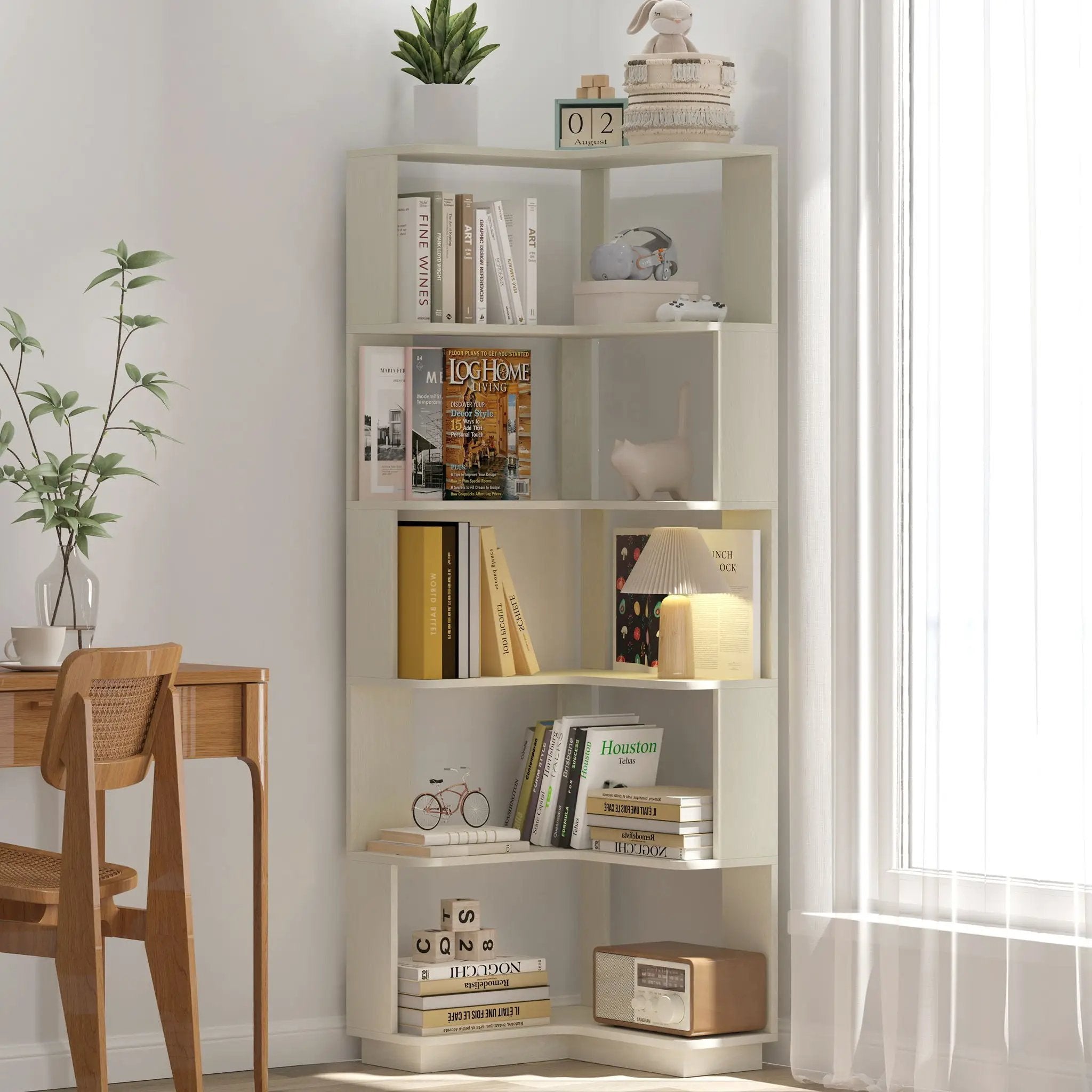 L-Shaped Corner Bookshelf by HouseOfZazla