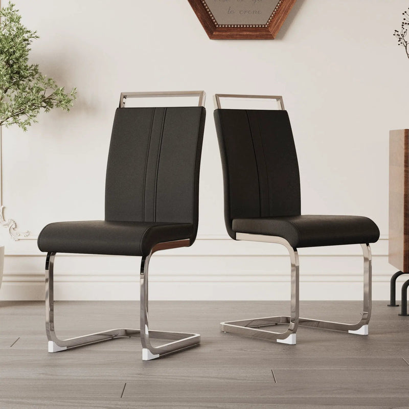 Modern Dining Chairs With Padded Seat, High Back by Unique Piece Furniture