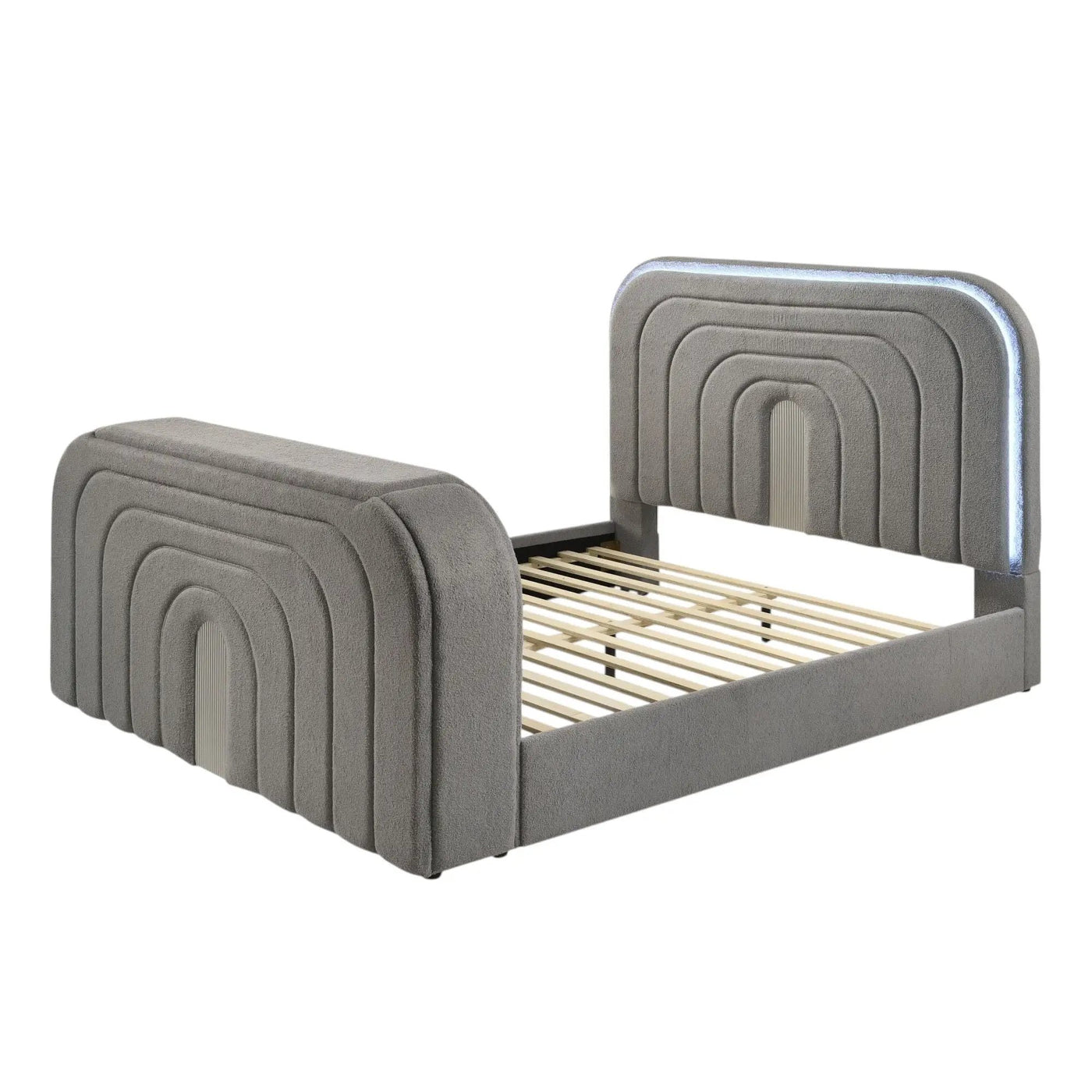 Shelyn - Bed With LED, TV Stand, Fireplace & Bluetooth by HouseOfZazla