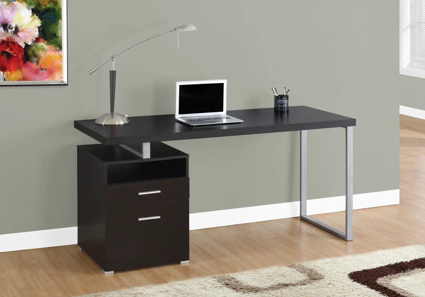 Computer Desk for Home Office with Storage Drawers by HouseOfZazla