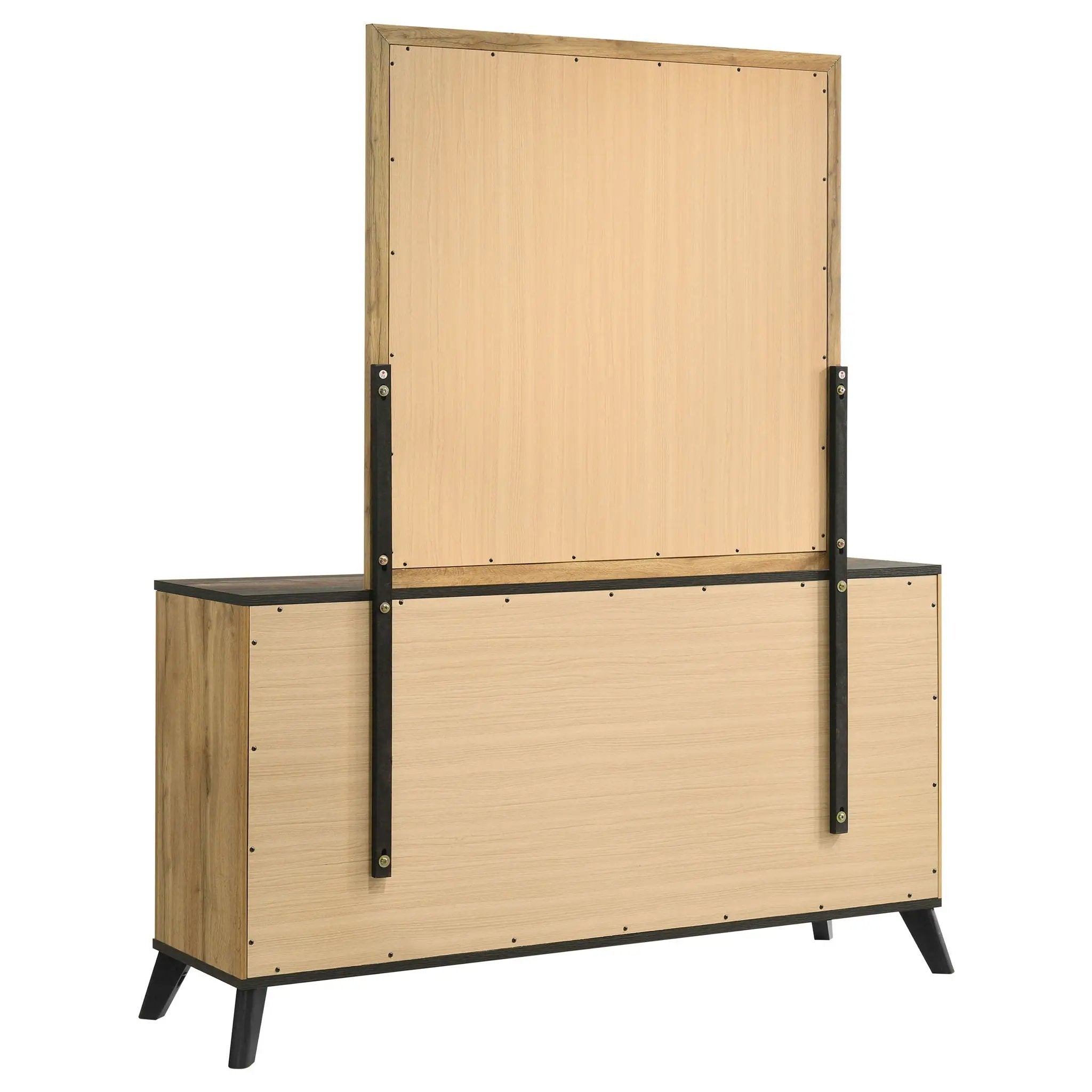 Kaywood 6-drawer Dresser and Mirror Natural Pine by Unique Piece Furniture