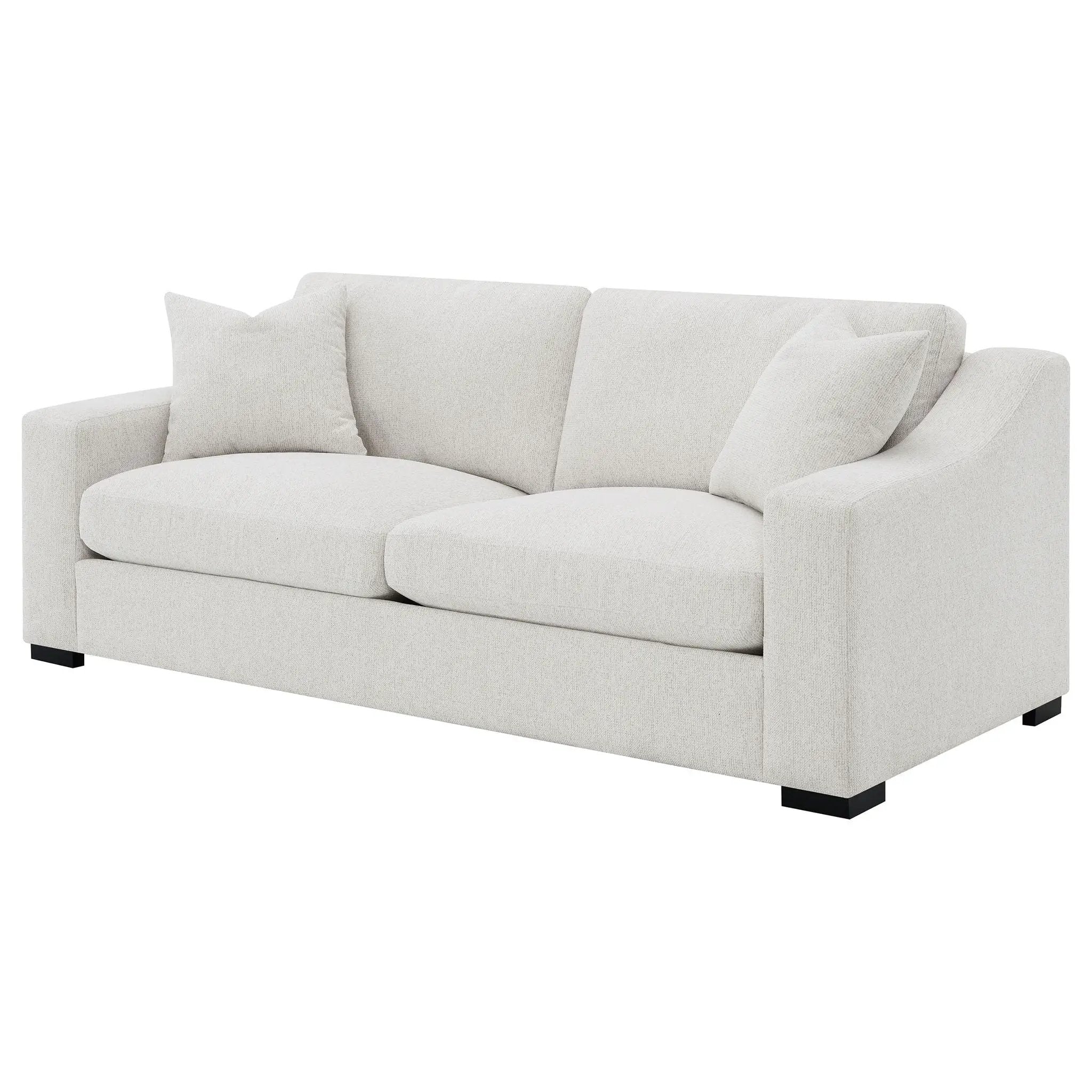 Ashlyn Fabric Upholstered Track Arm Sofa Sand by Unique Piece Furniture