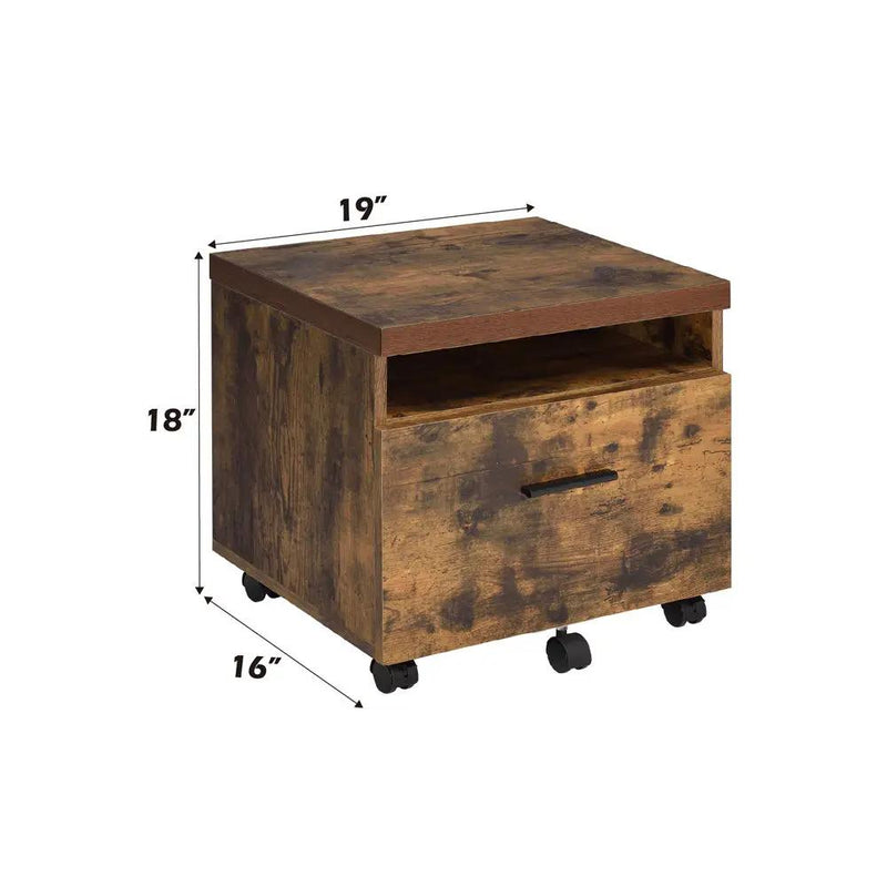 Bob - File Cabinet - Weathered Oak & Black by Unique Piece Furniture