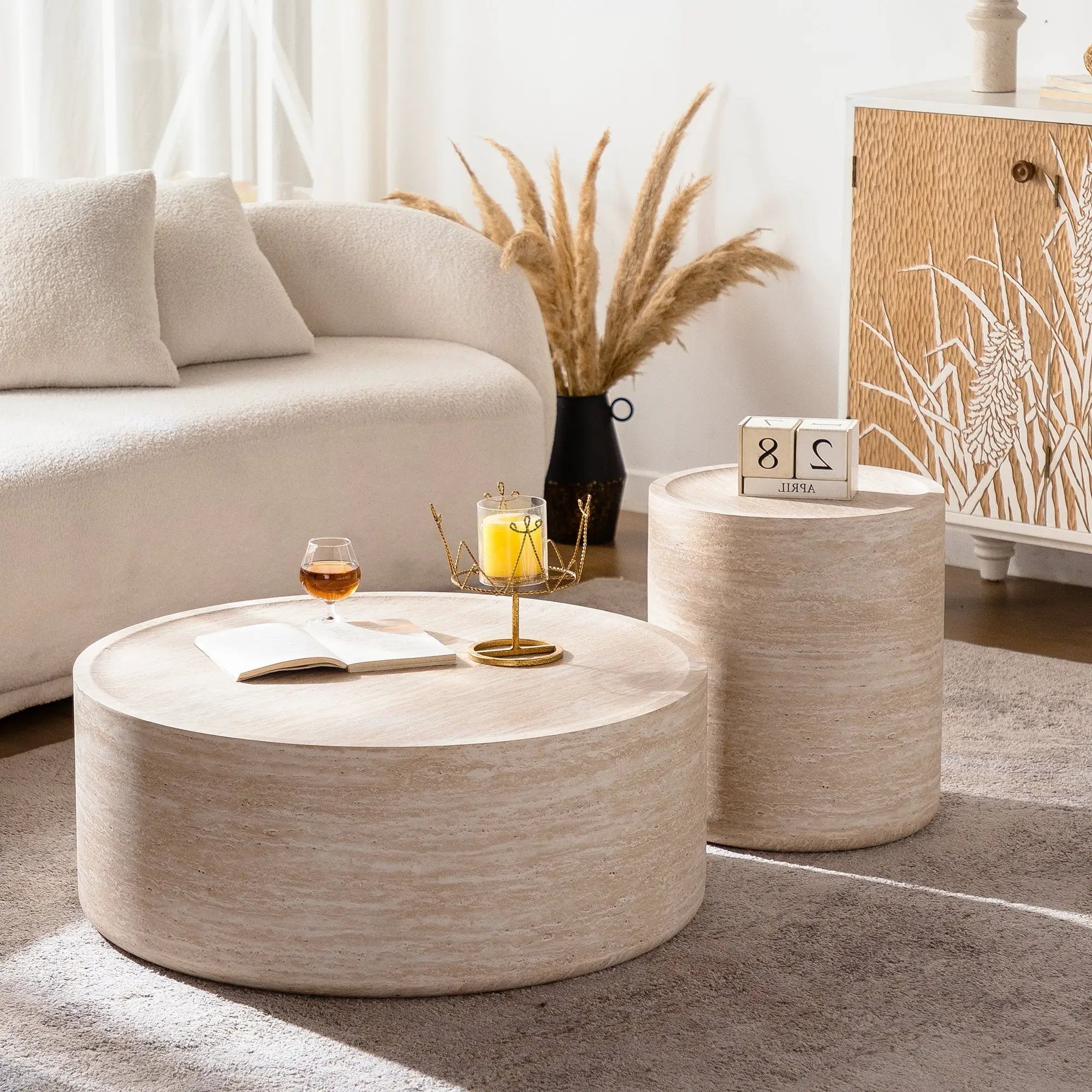 31.5'' Round Coffee Table with Mars Pattern by HouseOfZazla