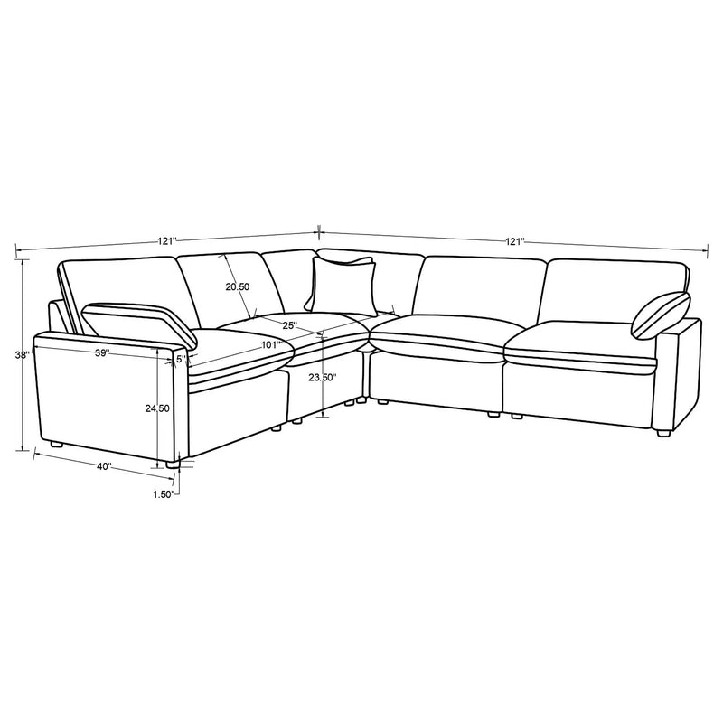 Hollander - Power Reclining Sectional by HouseOfZazla