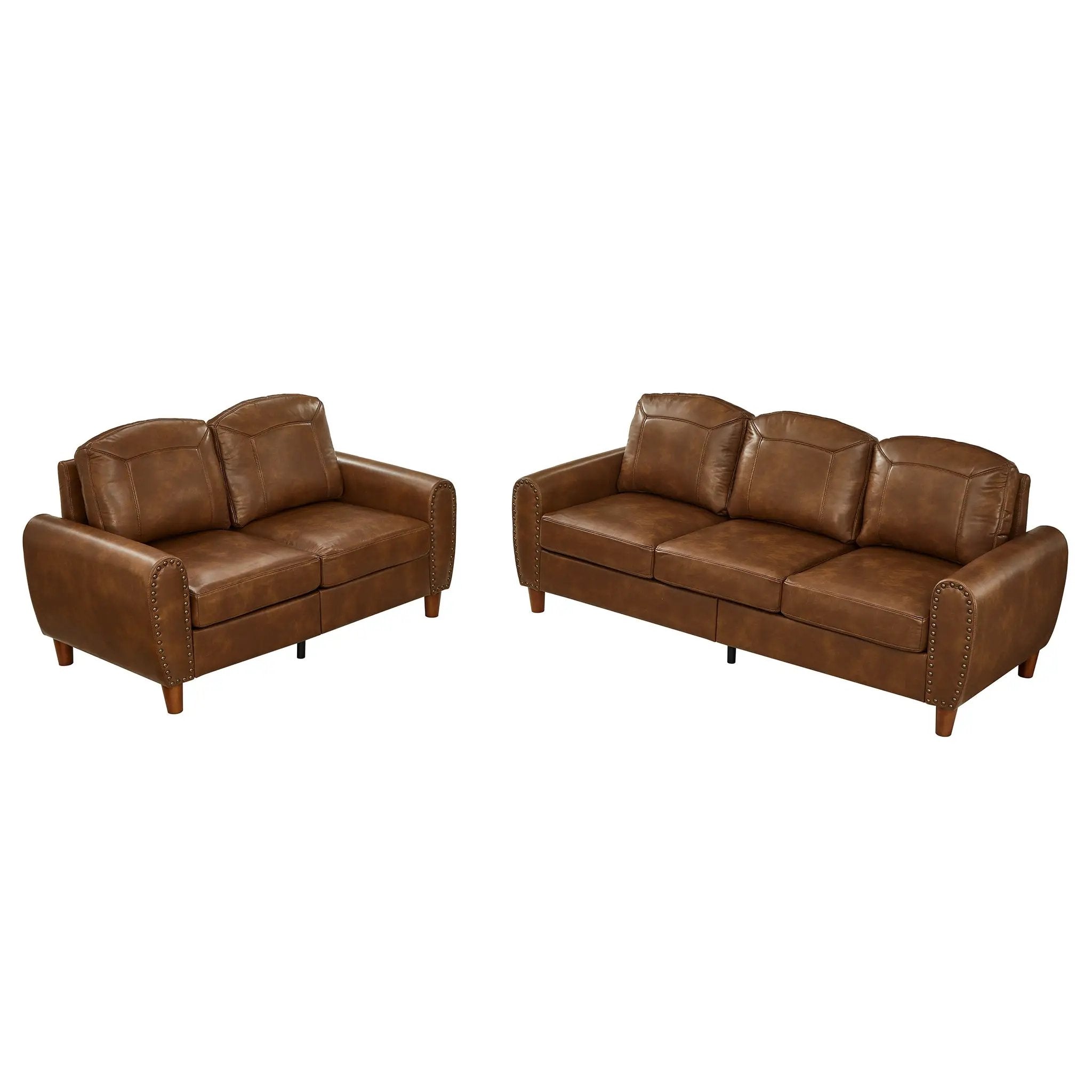 Breathable Faux Leather Sofa For Living Room by HouseOfZazla