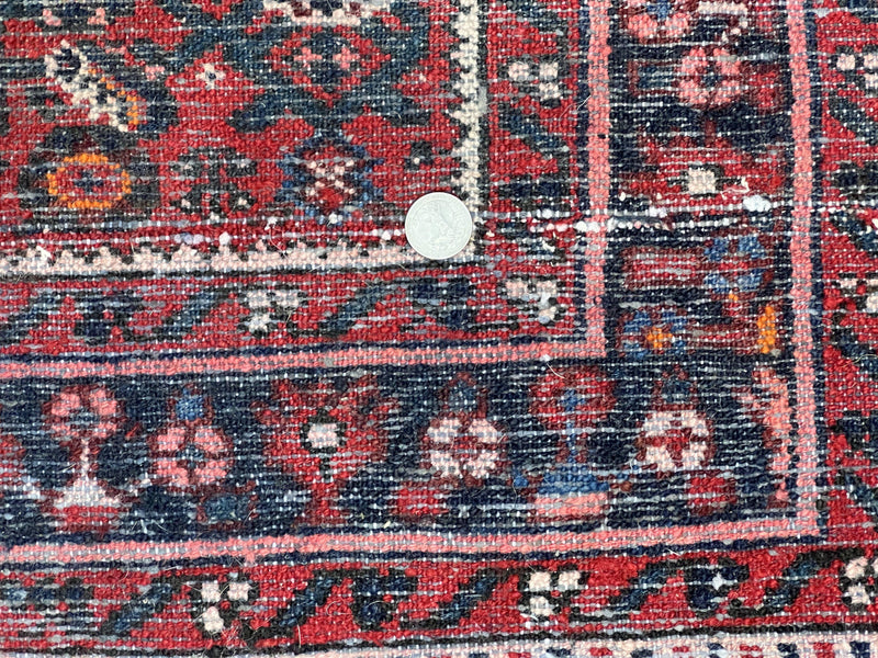 Long Persian Runner Rug 2.9 x 17, Red Handmade Wool Rug for Hallway, Antique Persian Carpet, 17ft Runner, Persian Hamadan Dargazine Rug by Jewel Rugs