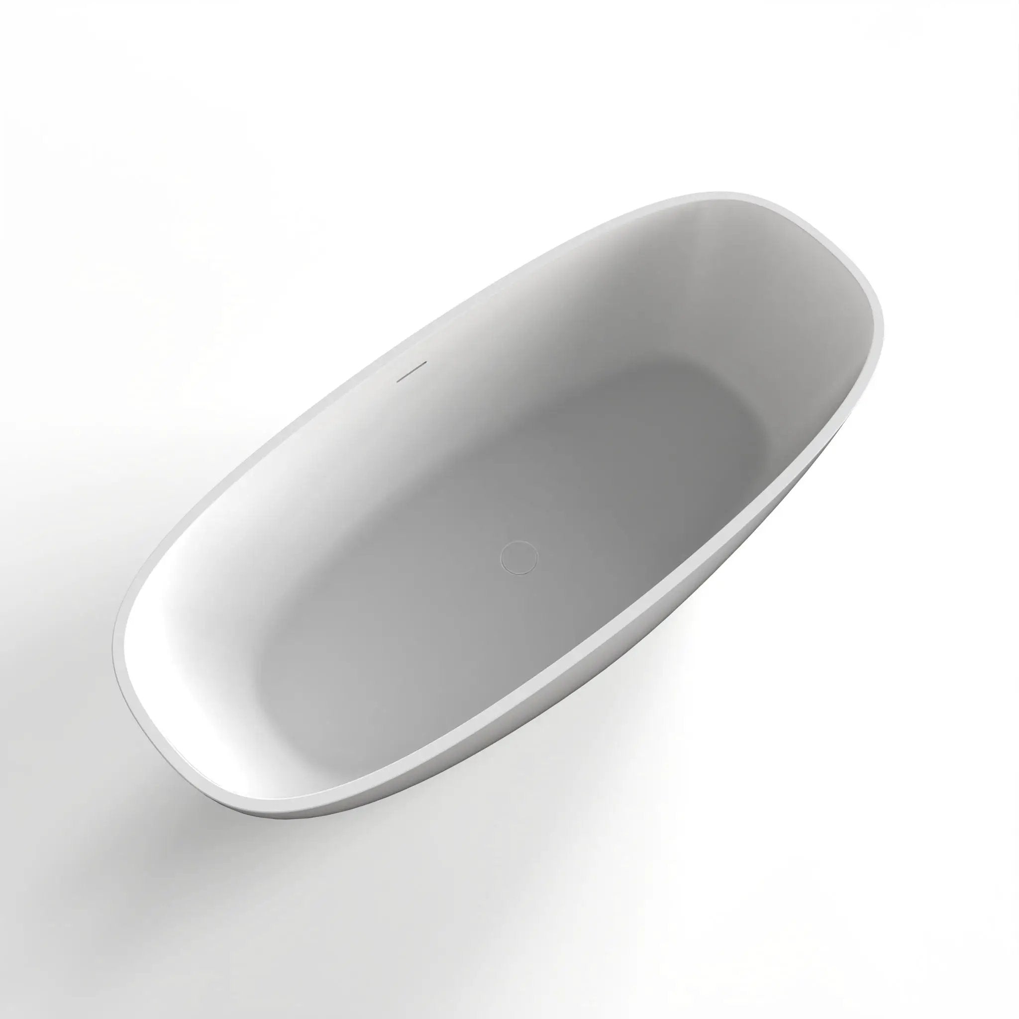 Soaking Bathtub, Freestanding, Solid Surface - Matte White by HouseOfZazla