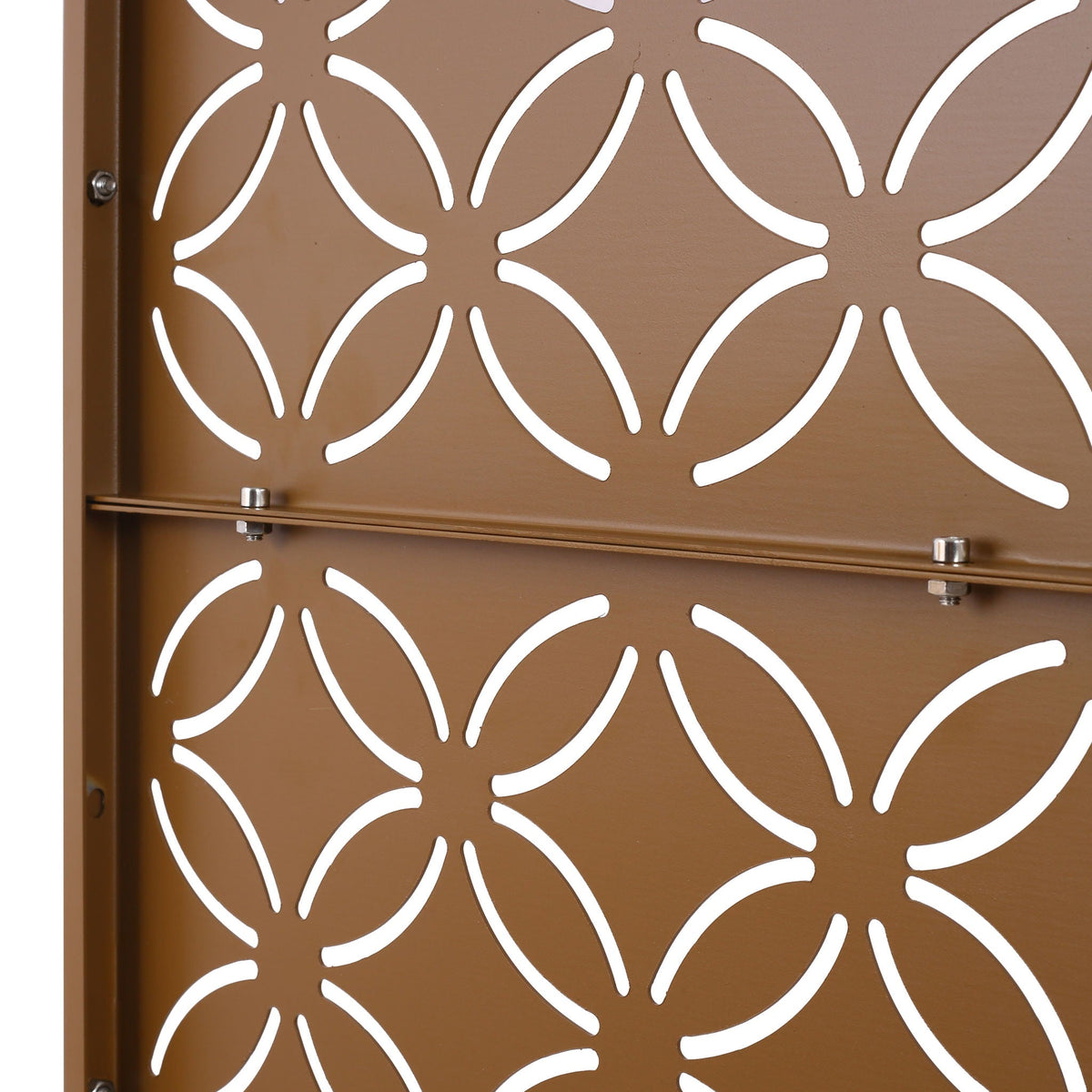 Metal Decorative Privacy Screen with Rust-Resistant Steel - Brown, photo 9 of 11