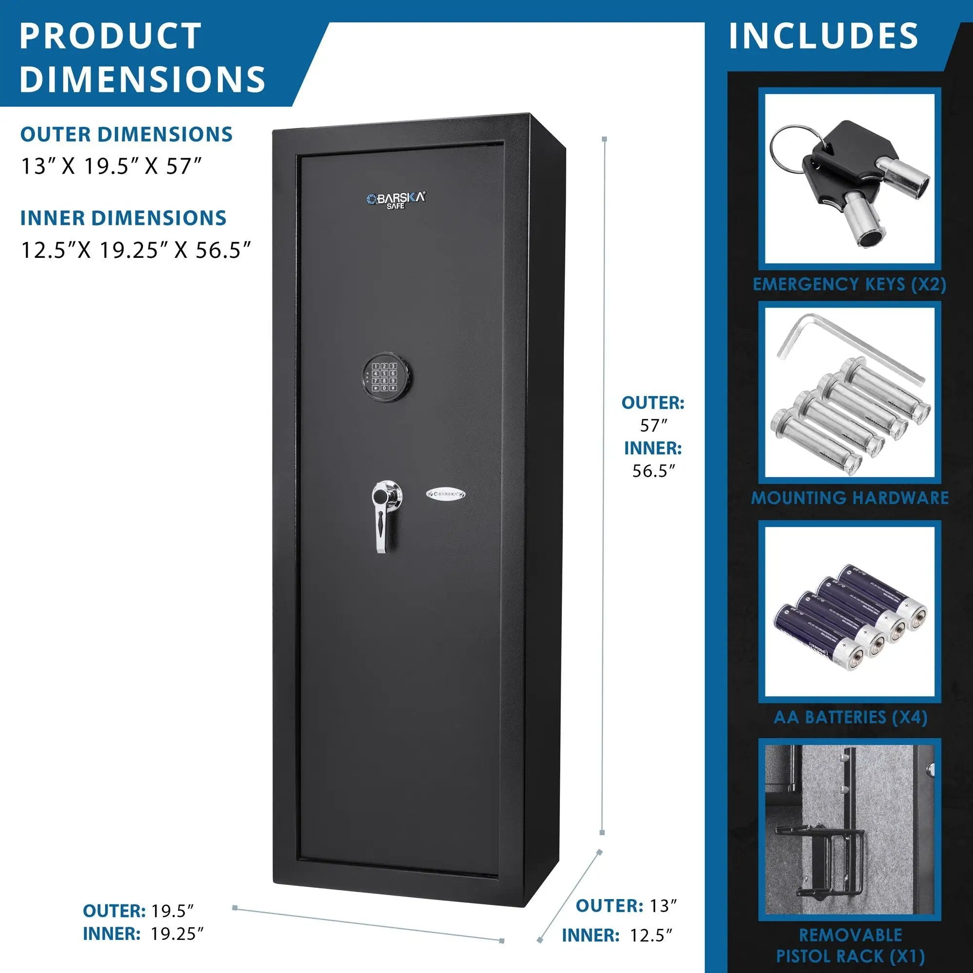 7.87 Cubic Ft Keypad Rifle Safe - Black by HouseOfZazla