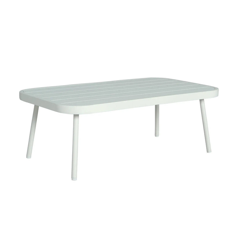 Mariano Steel Loveseat and Table, Off White & Grey by HouseOfZazla