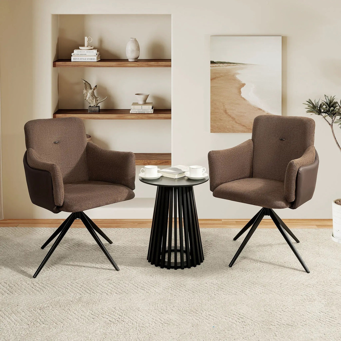 Swivel Home Office Desk Chairs With Arm (Set of 2) by HouseOfZazla