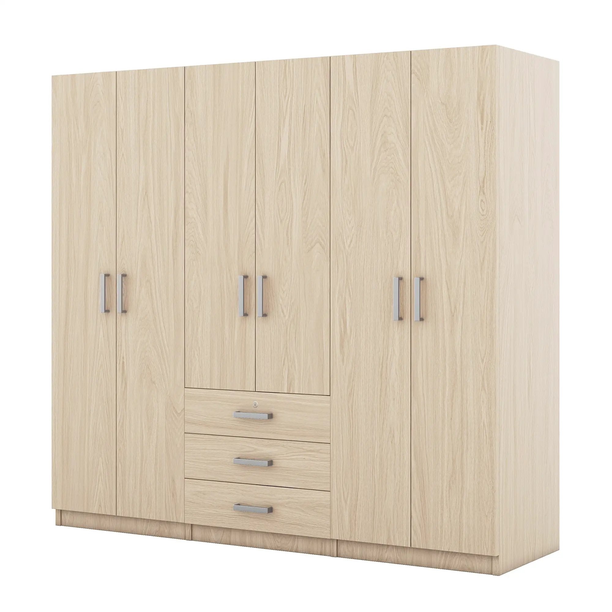 6-Doors Wooden Wardrobe Storage for Bedroom by HouseOfZazla
