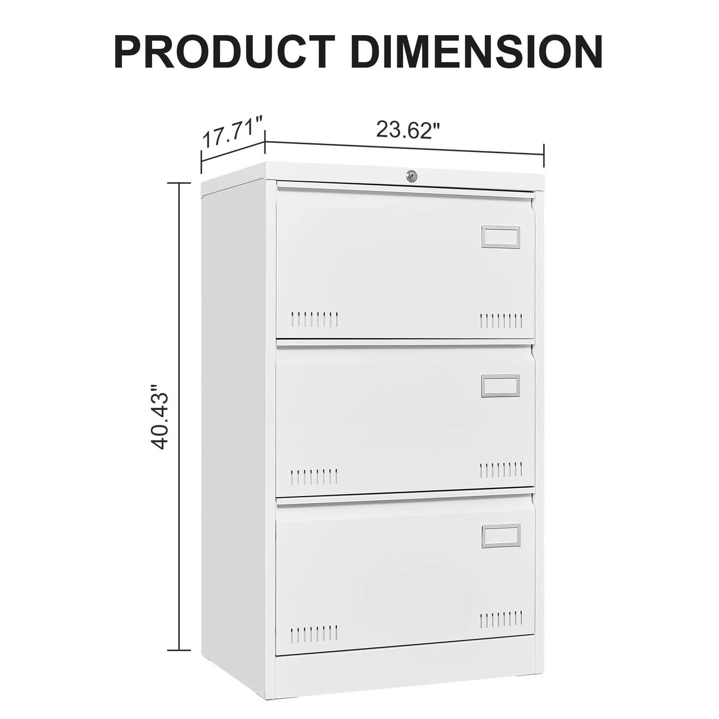 Filing Cabinet Lateral File Cabinet 3 Drawer, Locking Metal File Cabinets Three Drawer, Office Filing Cabinet With Lock Drawers For Home Office by HouseOfZazla