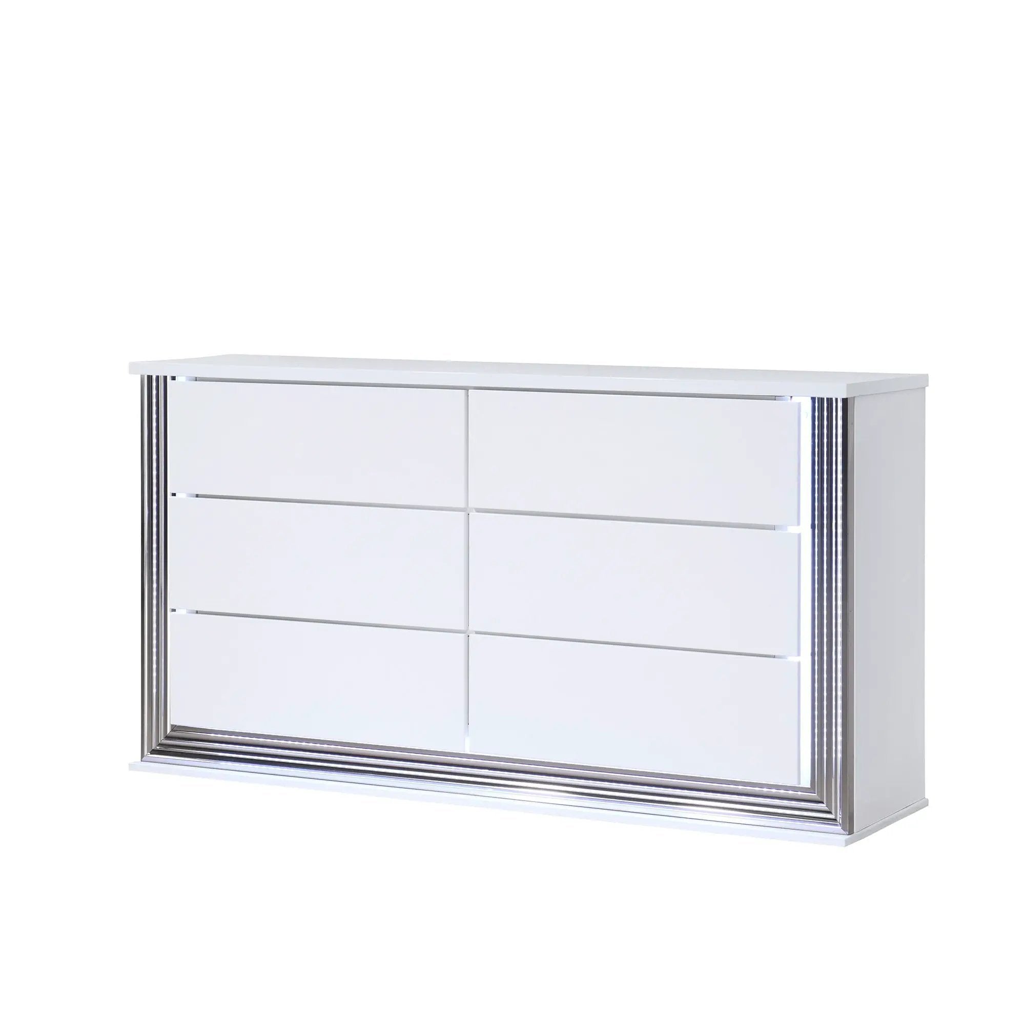 Moon - Smooth Dresser With LED - White by HouseOfZazla