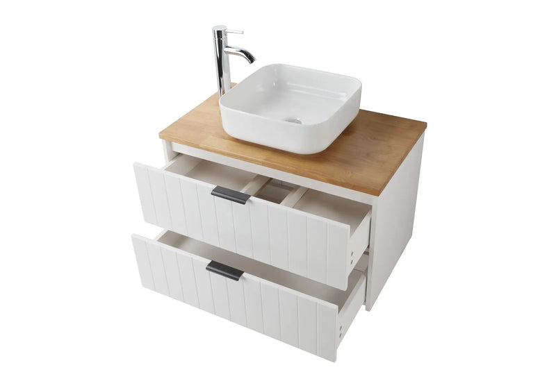 32-Inch Double Drawer Wall-Mounted Bathroom Vanity by HouseOfZazla