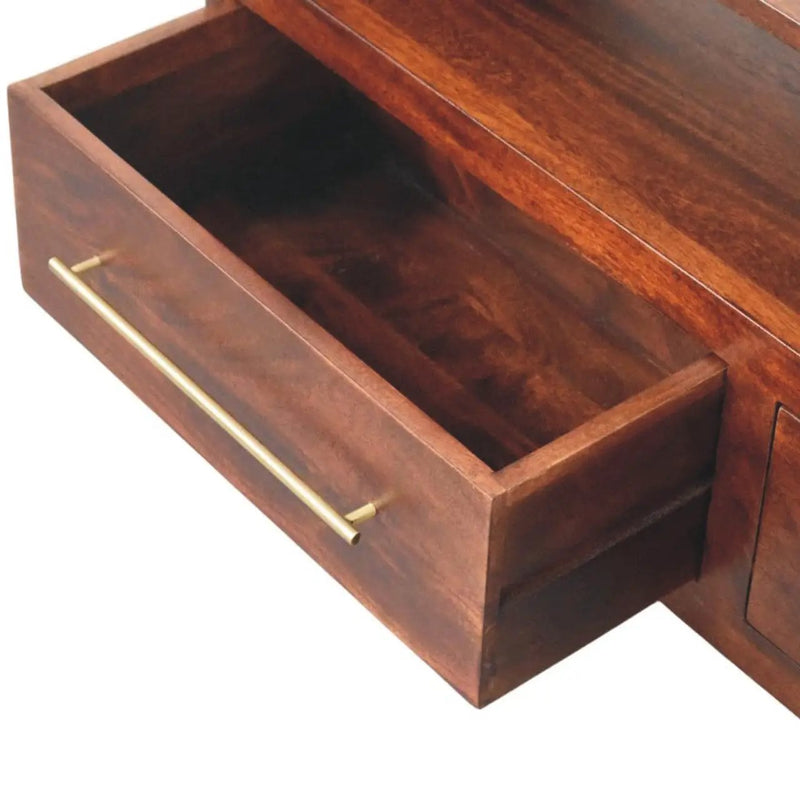Solid Wood Arched Edge 2 Drawer Media Unit by HouseOfZazla