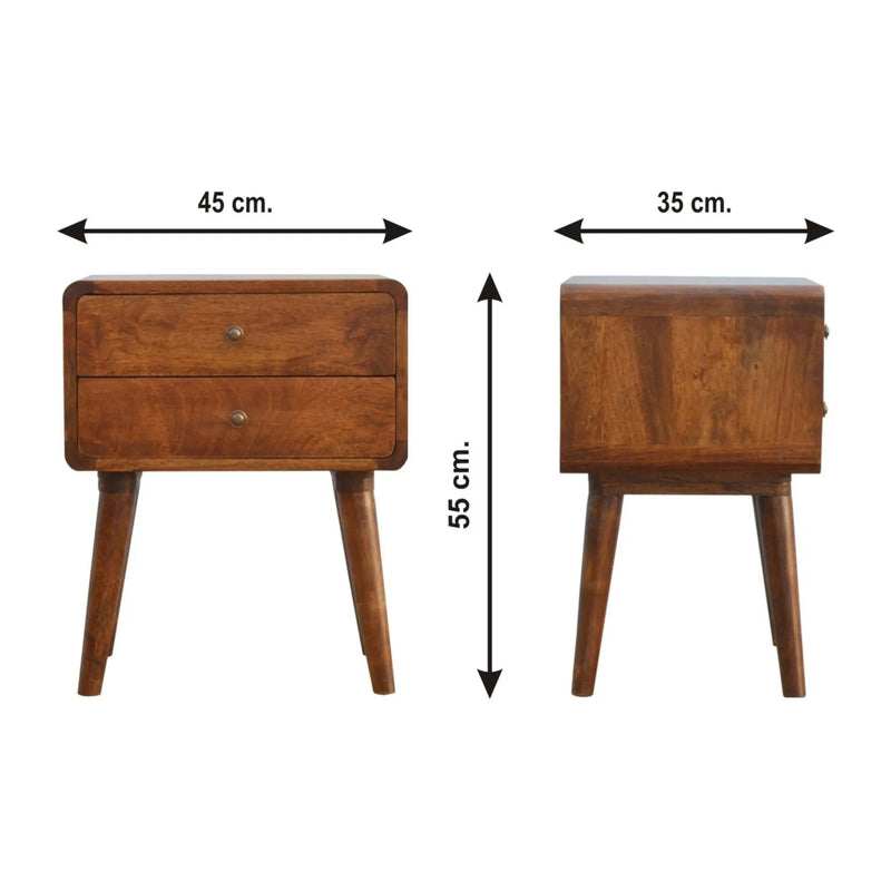 Curved Nightstand by Unique Piece Furniture