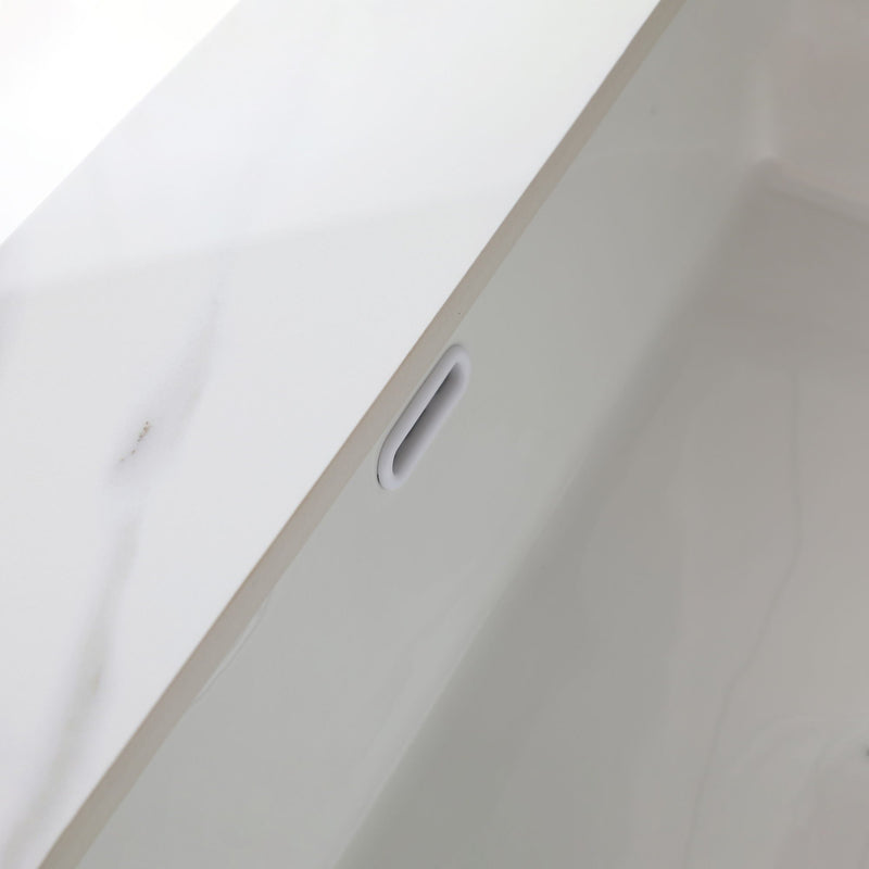 Vanity Top With Undermount Sink And Backsplash, Sintered Stone by HouseOfZazla