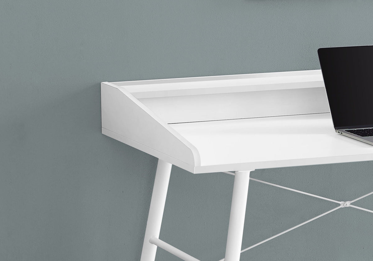 Contemporary Computer Desk with Storage Shelves - White, Black, or Gray, photo 12 of 12