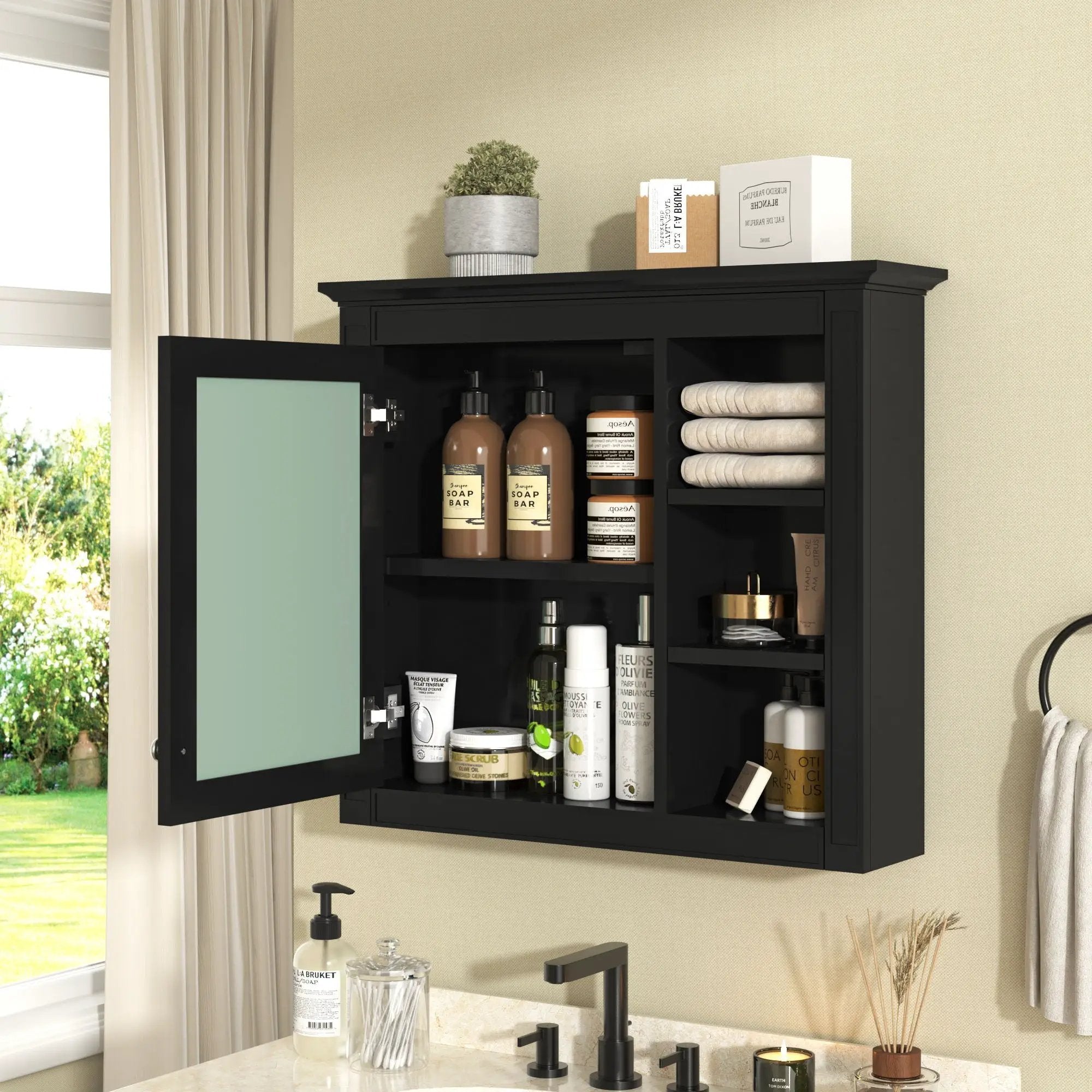 Modern Wall-Mounted Medicine Cabinet With Mirror by Unique Piece Furniture