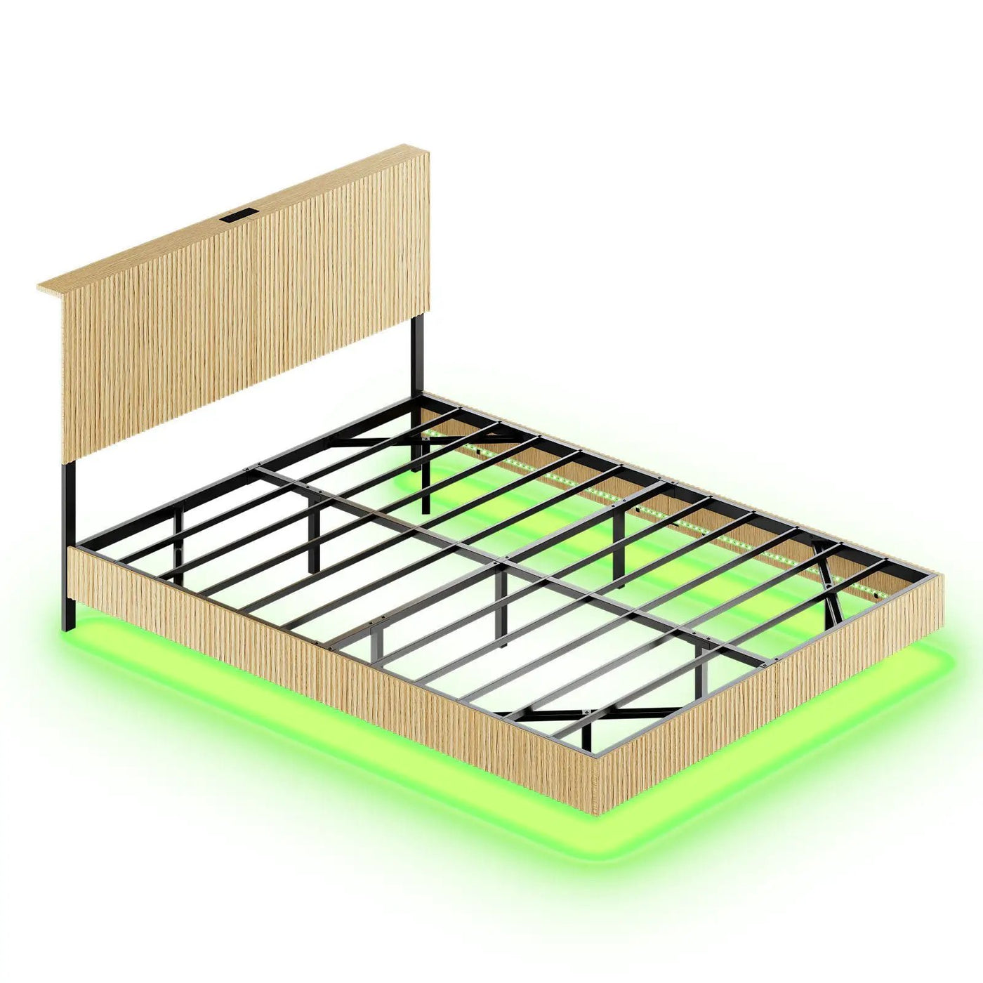Floating Bedstead With Charging Station And LED Lights by Unique Piece Furniture