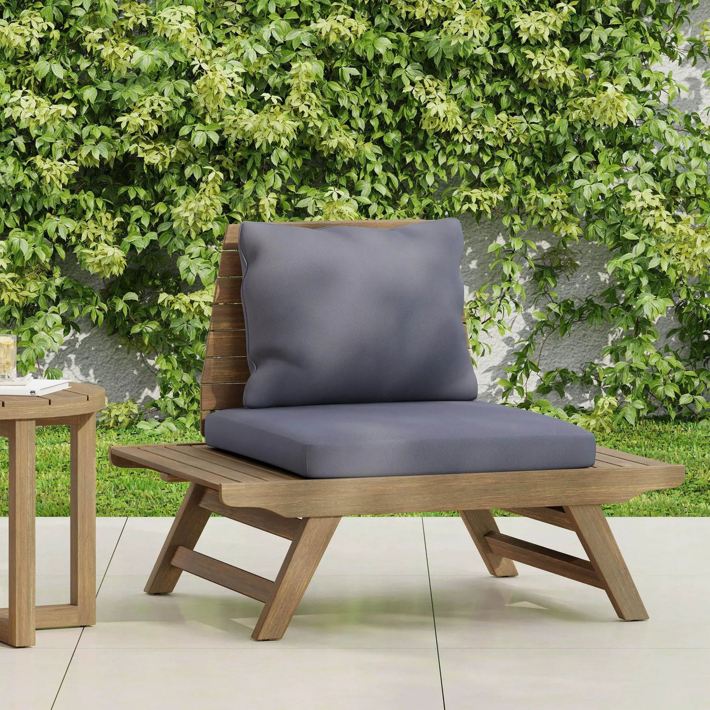 Sedona Outdoor Club Chair With Slatted Design by HouseOfZazla