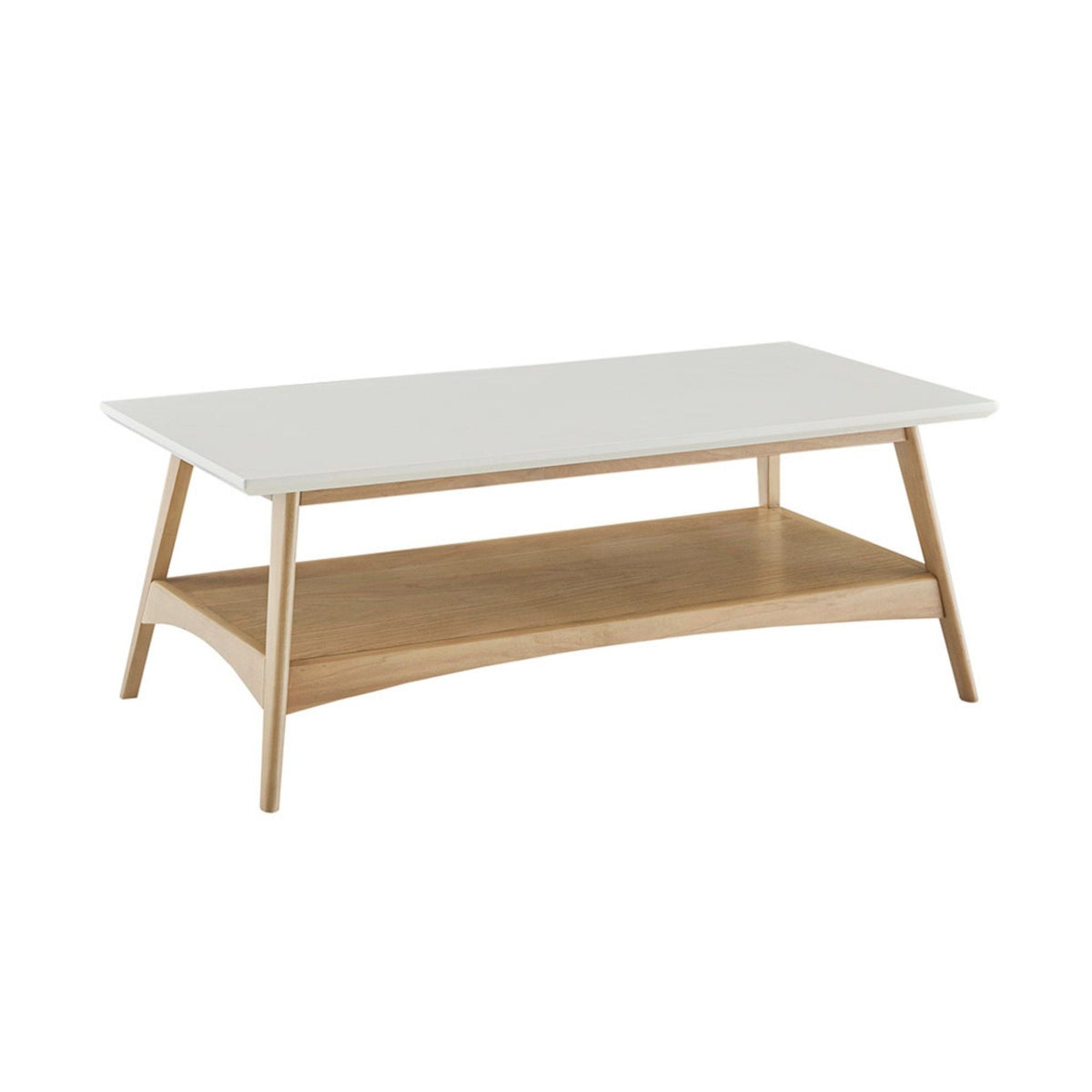 Modern Table With Extra Storage Coffee Table with Shelf - Dark Brown, Light Brown, White, photo 4 of 31