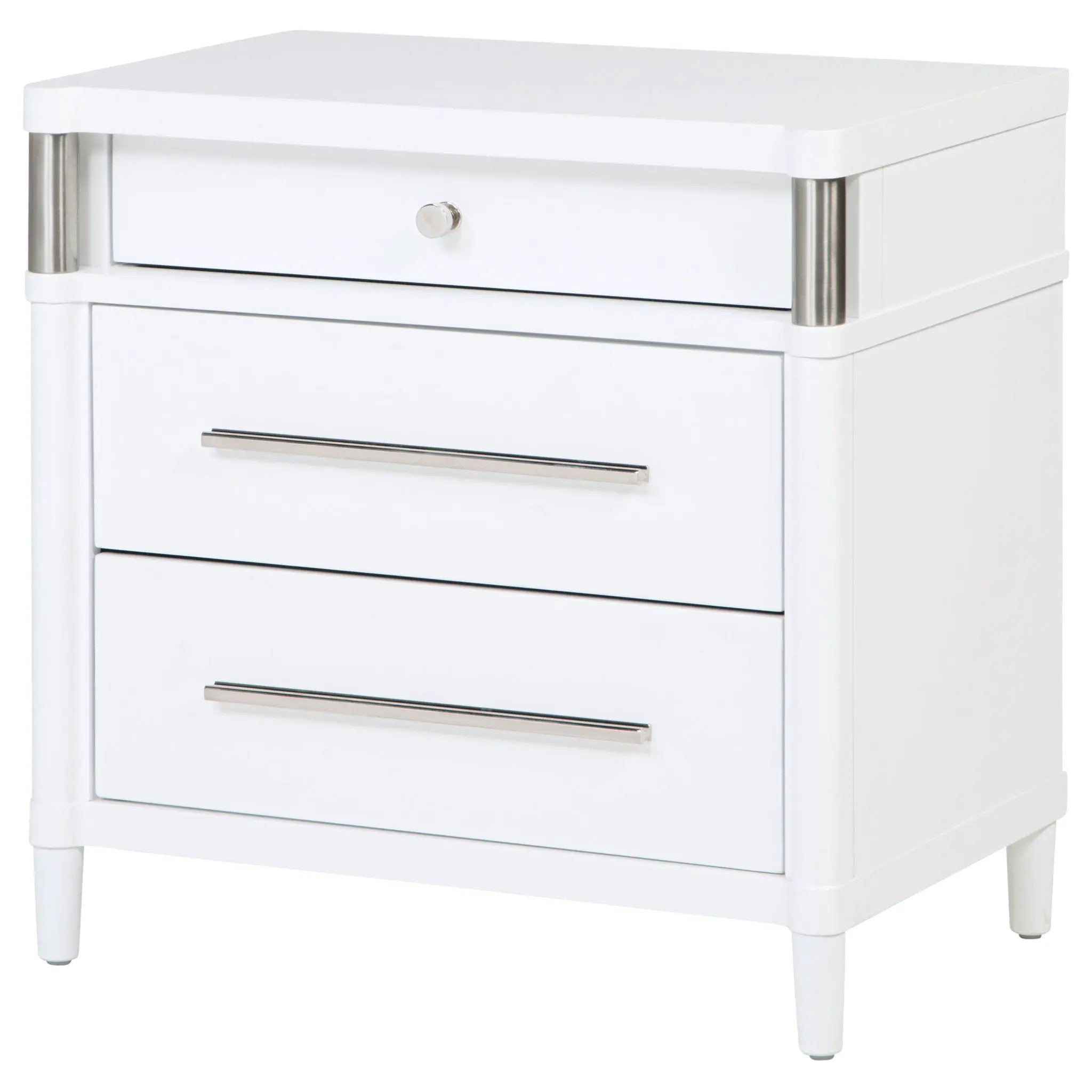 Gracemont 3-drawer Bedroom Nightstand Bedside Table White by Unique Piece Furniture