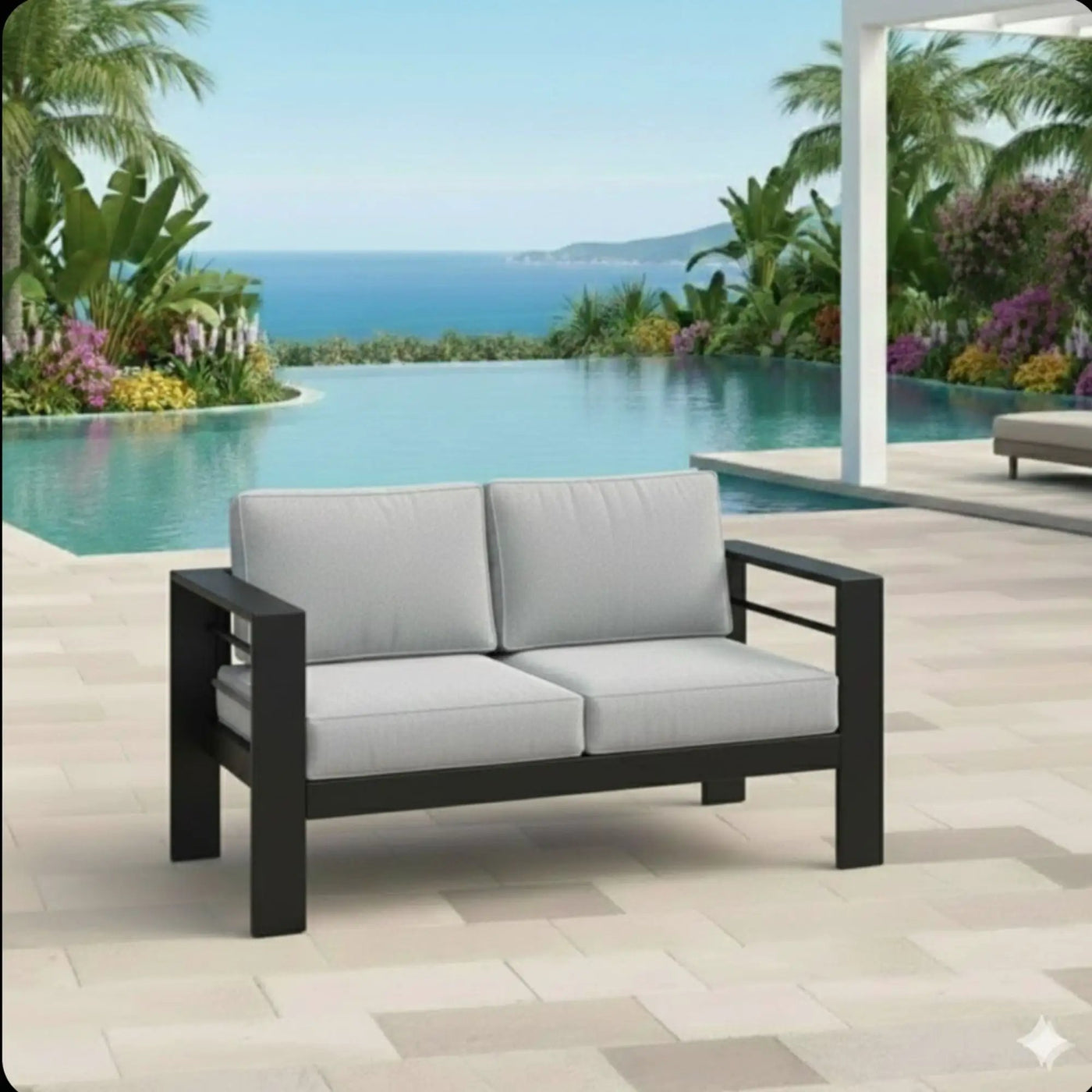 All-Weather Patio Loveseat With Thick Cushions by HouseOfZazla