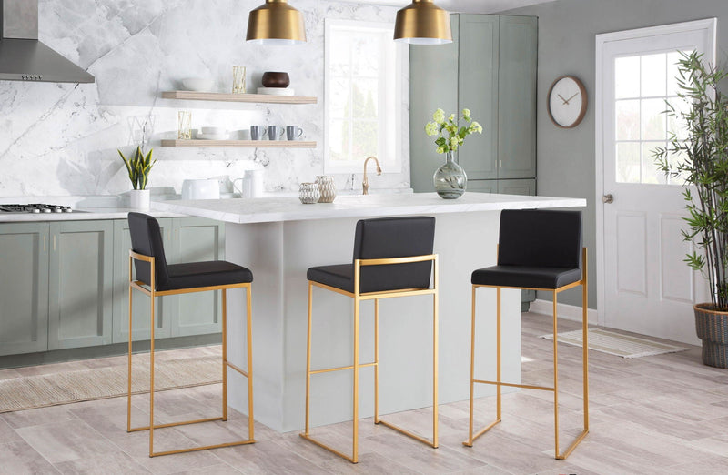Fuji - Contemporary Design High Back Barstool by Unique Piece Furniture