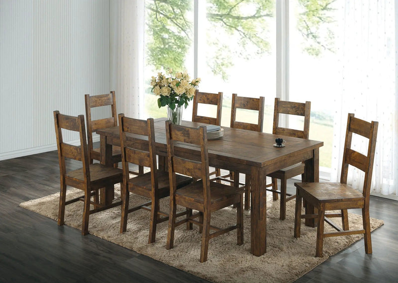 Coleman 9-piece Rectangular Dining Set Rustic Golden Brown by Unique Piece Furniture