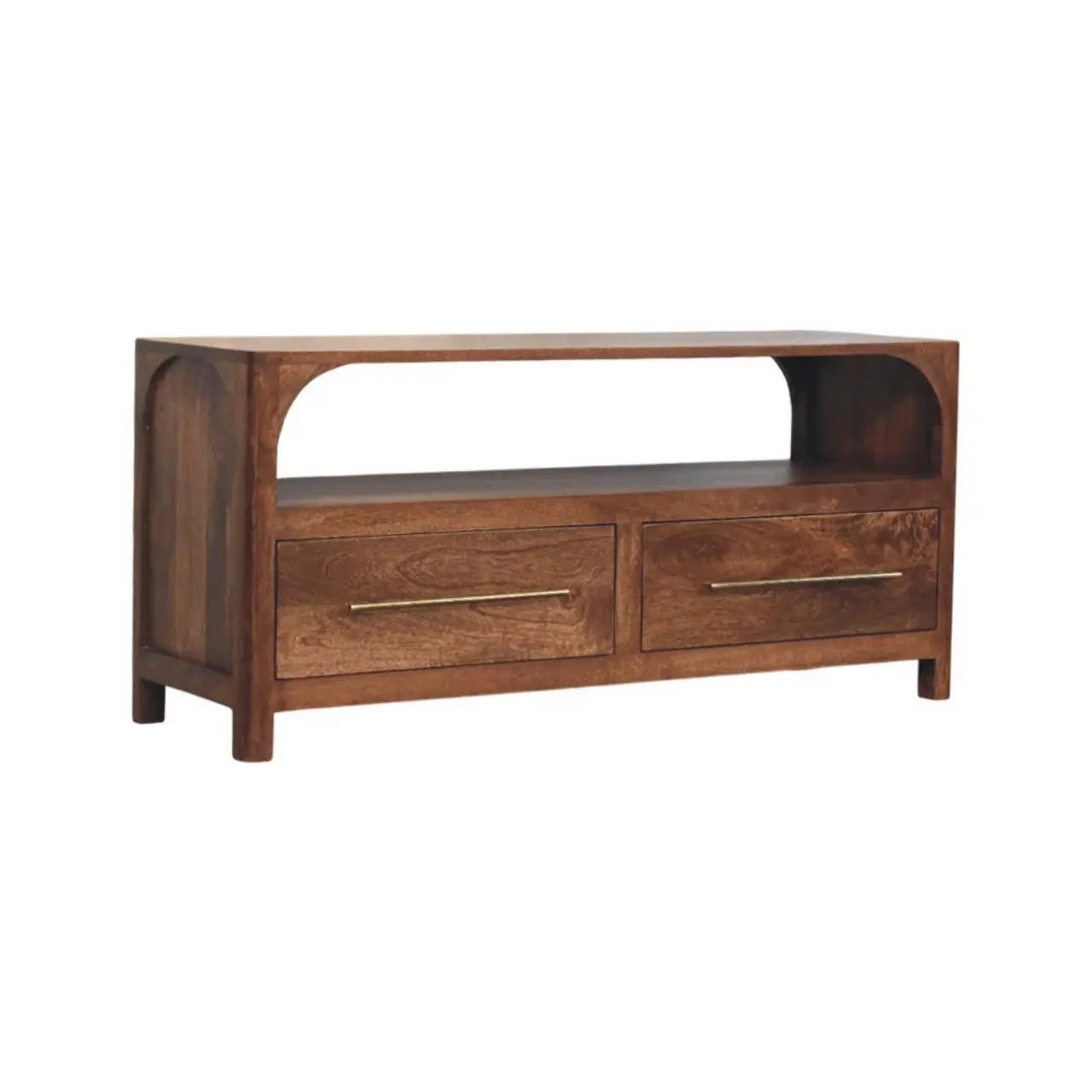 Solid Wood Arc-Line Media Console by HouseOfZazla