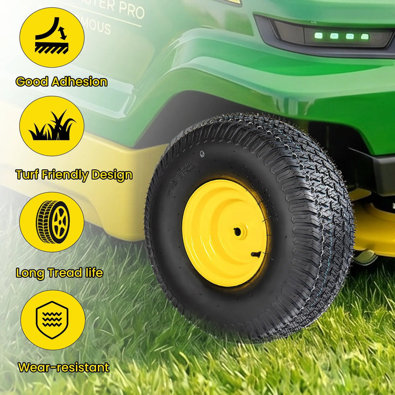 Set of 2 20x8.00-8 Lawn Mower Tires and Wheel Assembly by HouseOfZazla