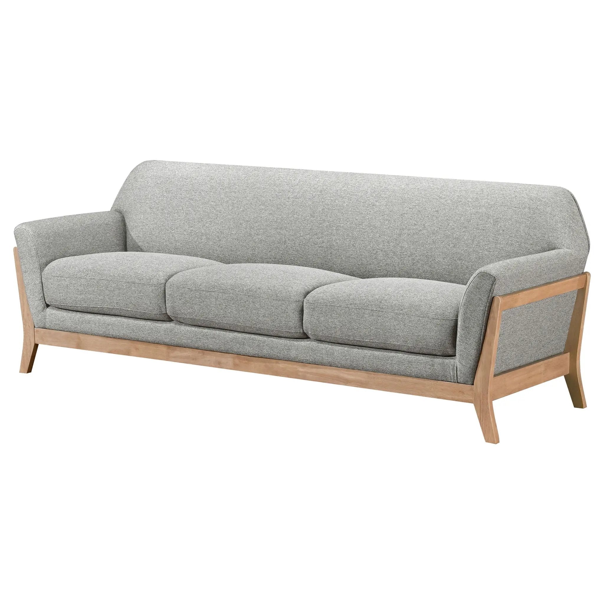 Vaughn Fabric Upholstered Flared Arm Sofa Grey by Unique Piece Furniture