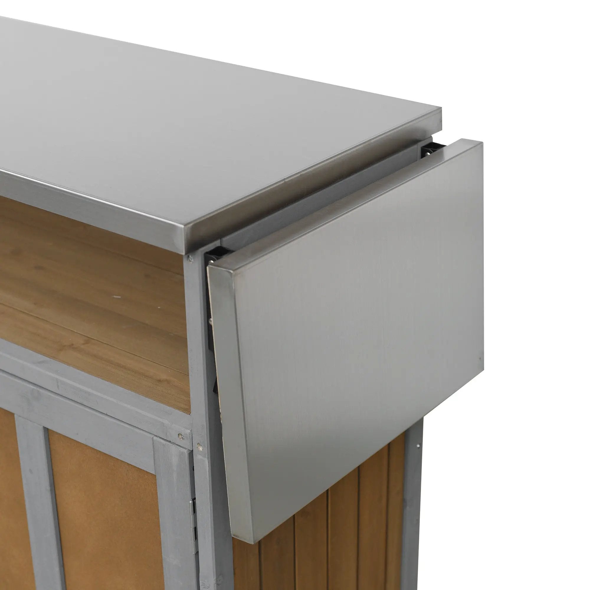 Foldable Outdoor Kitchen Island Patio Mobile Kitchen Cart by HouseOfZazla
