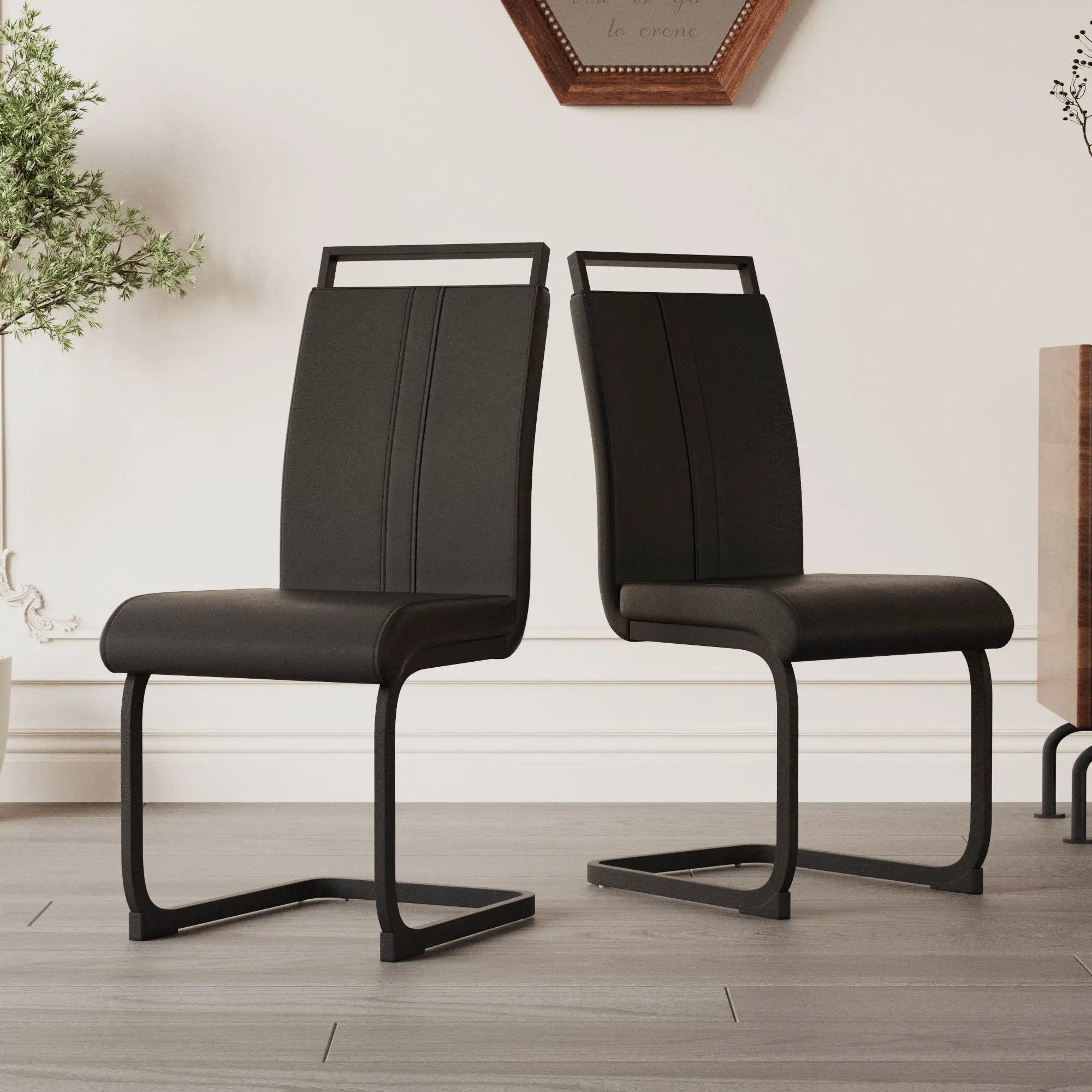 Modern Dining Chairs With High Back Upholstered Design Metal Legs by Unique Piece Furniture