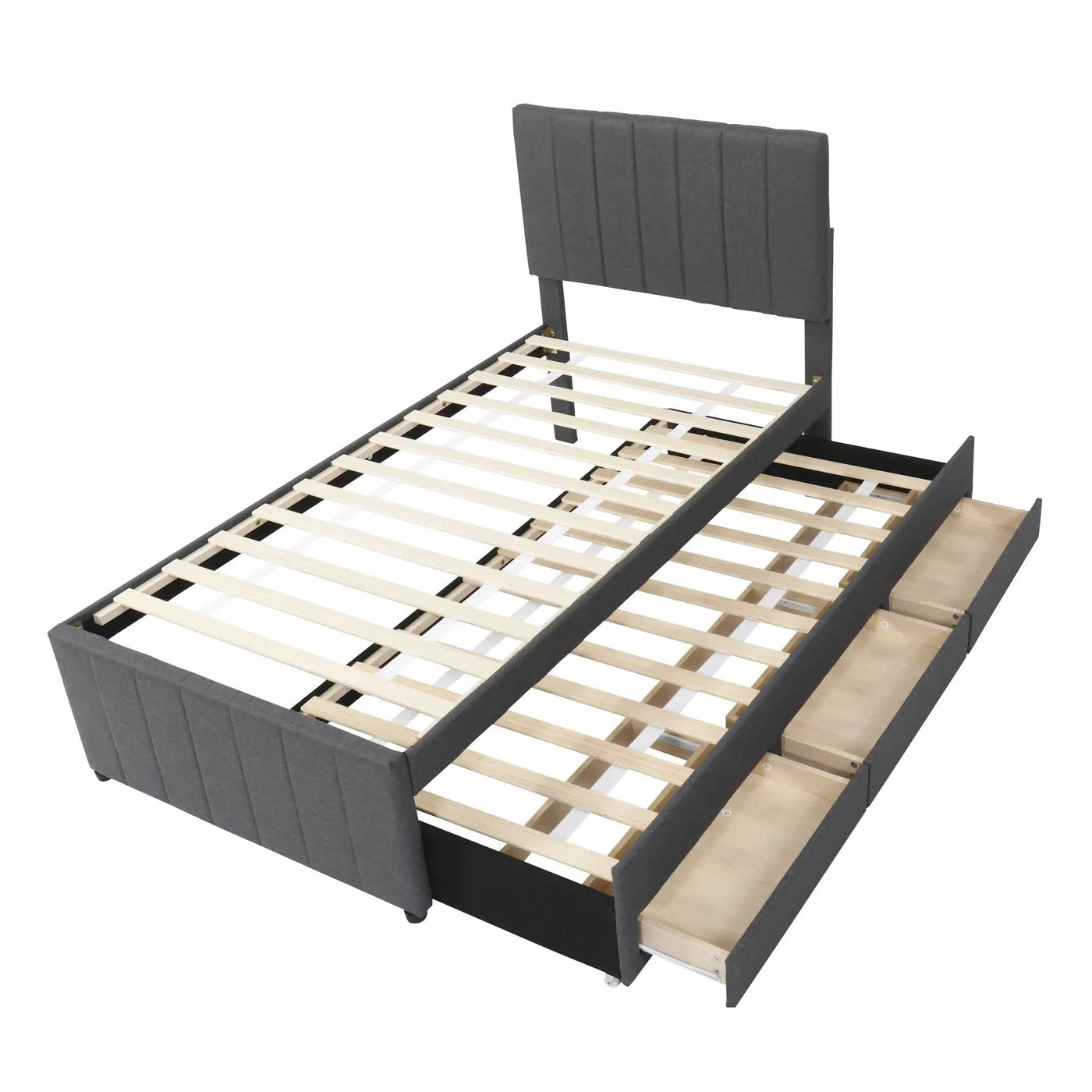 Upholstered Design Platform Bed With Trundle by HouseOfZazla