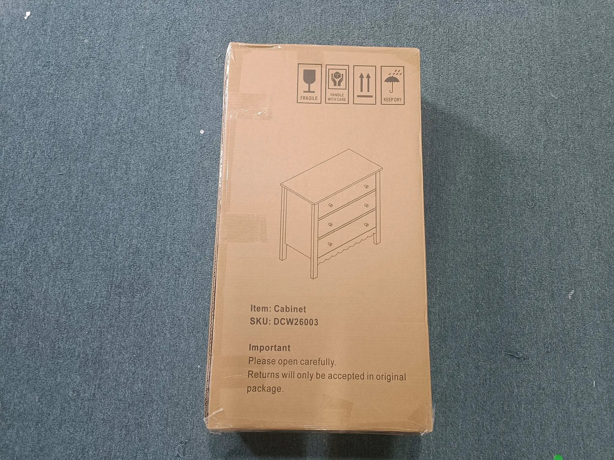White 3 Drawer Dresser for Bedroom by HouseOfZazla