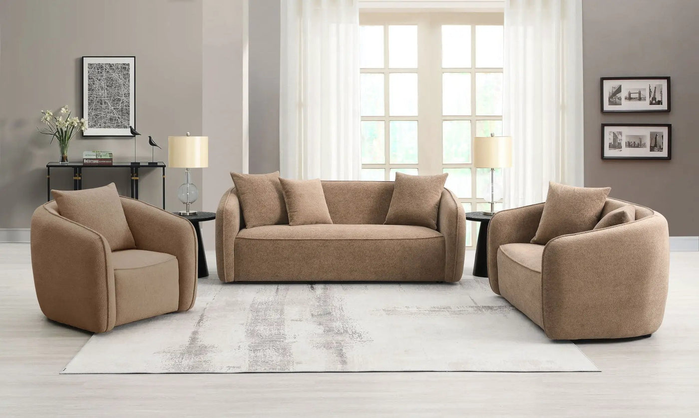 Keith - 3 Piece Living Room Set (Comes With Matching Color Toss Pillows) by Unique Piece Furniture